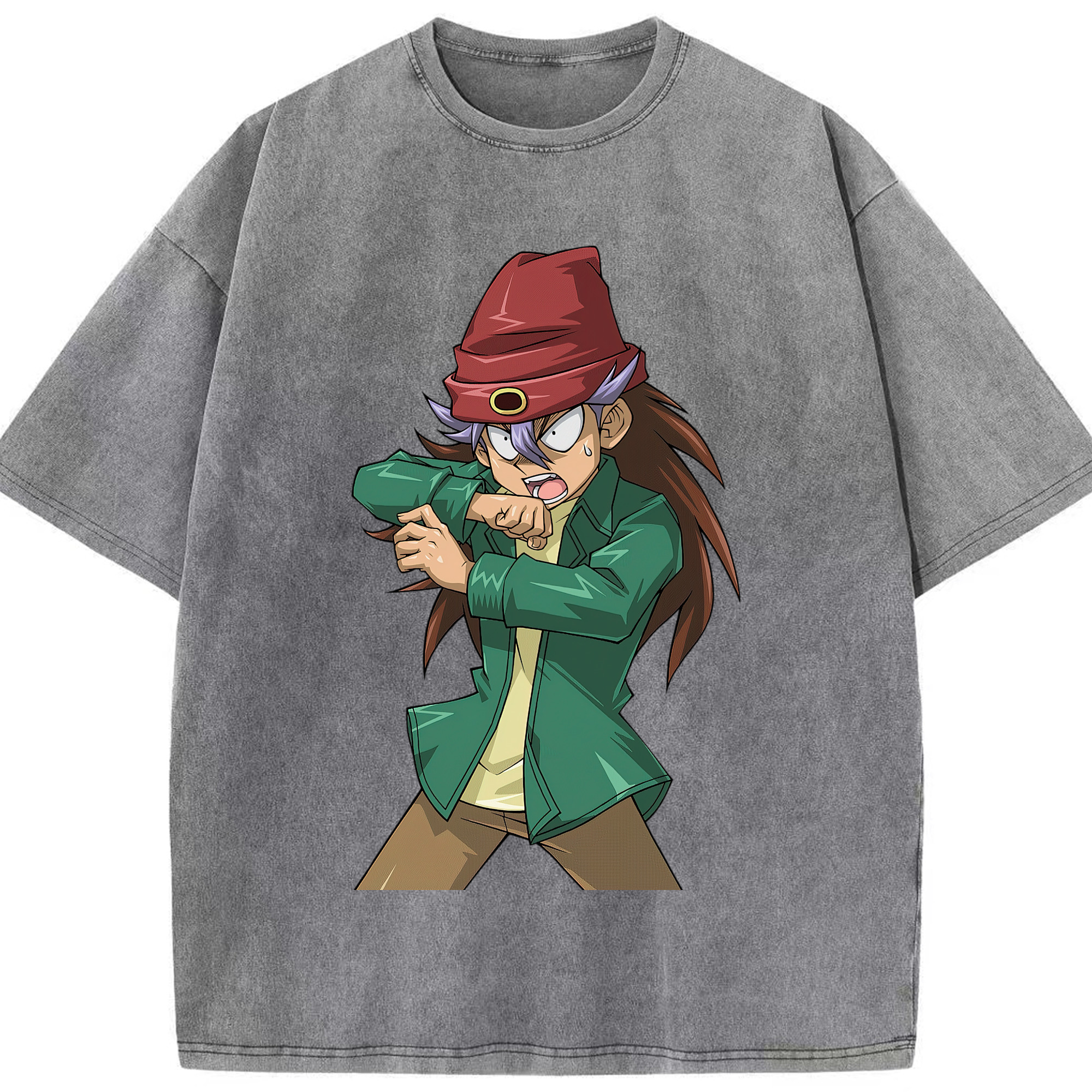 （画像用） 遊☆戯☆王 Yu-Gi-Oh! 綿100% ヴィンテージ風 半袖Tシャツ（フロントプリント）