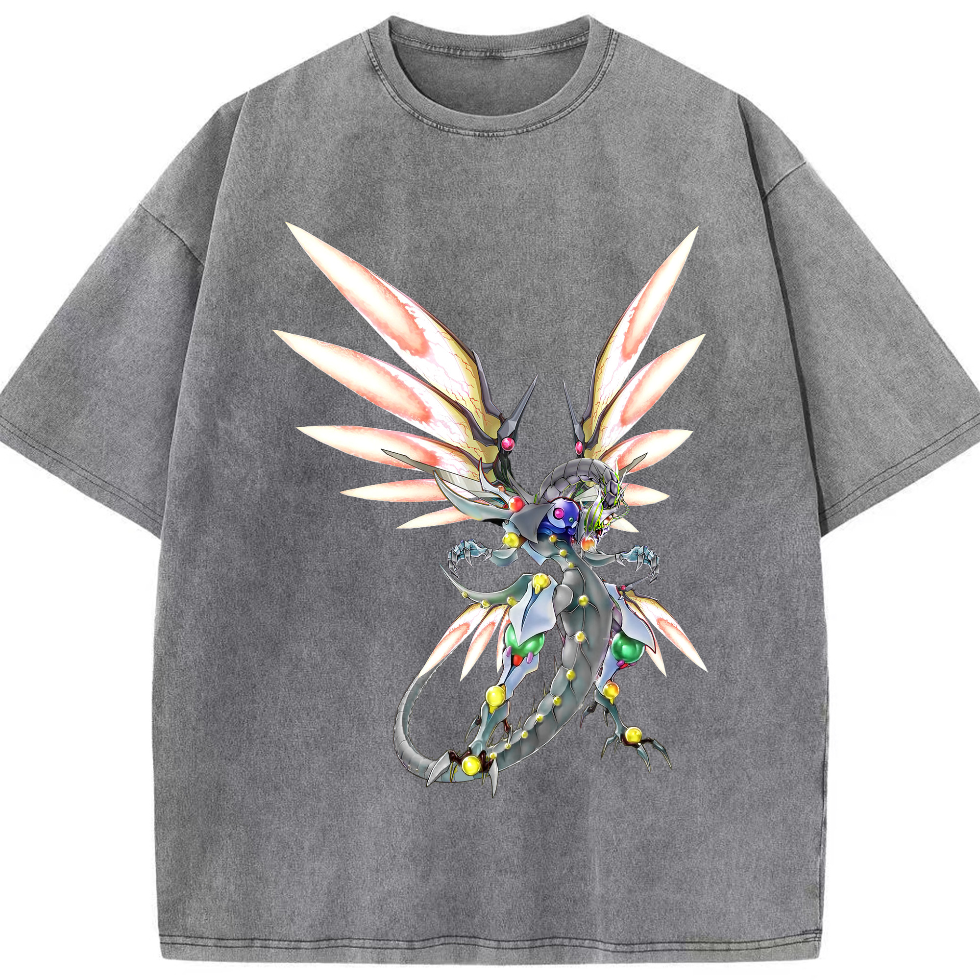 （画像用） 遊☆戯☆王 Yu-Gi-Oh! 綿100% ヴィンテージ風 半袖Tシャツ（フロントプリント）