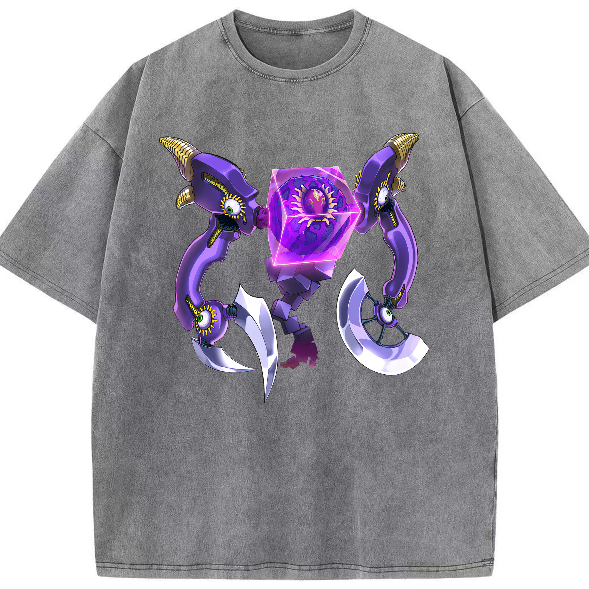 （画像用） 遊☆戯☆王 Yu-Gi-Oh! 綿100% ヴィンテージ風 半袖Tシャツ（フロントプリント）