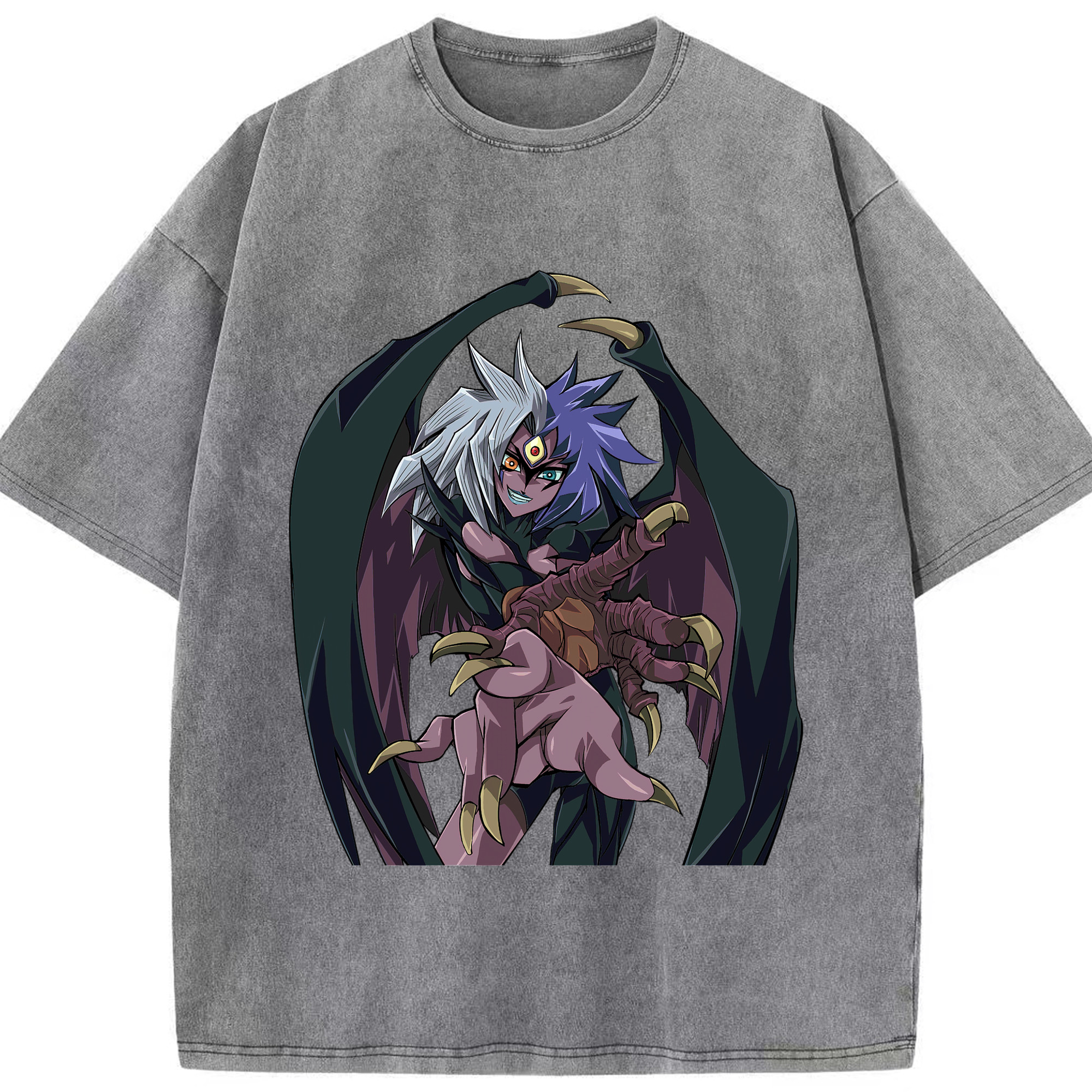（画像用） 遊☆戯☆王 Yu-Gi-Oh! 綿100% ヴィンテージ風 半袖Tシャツ（フロントプリント）