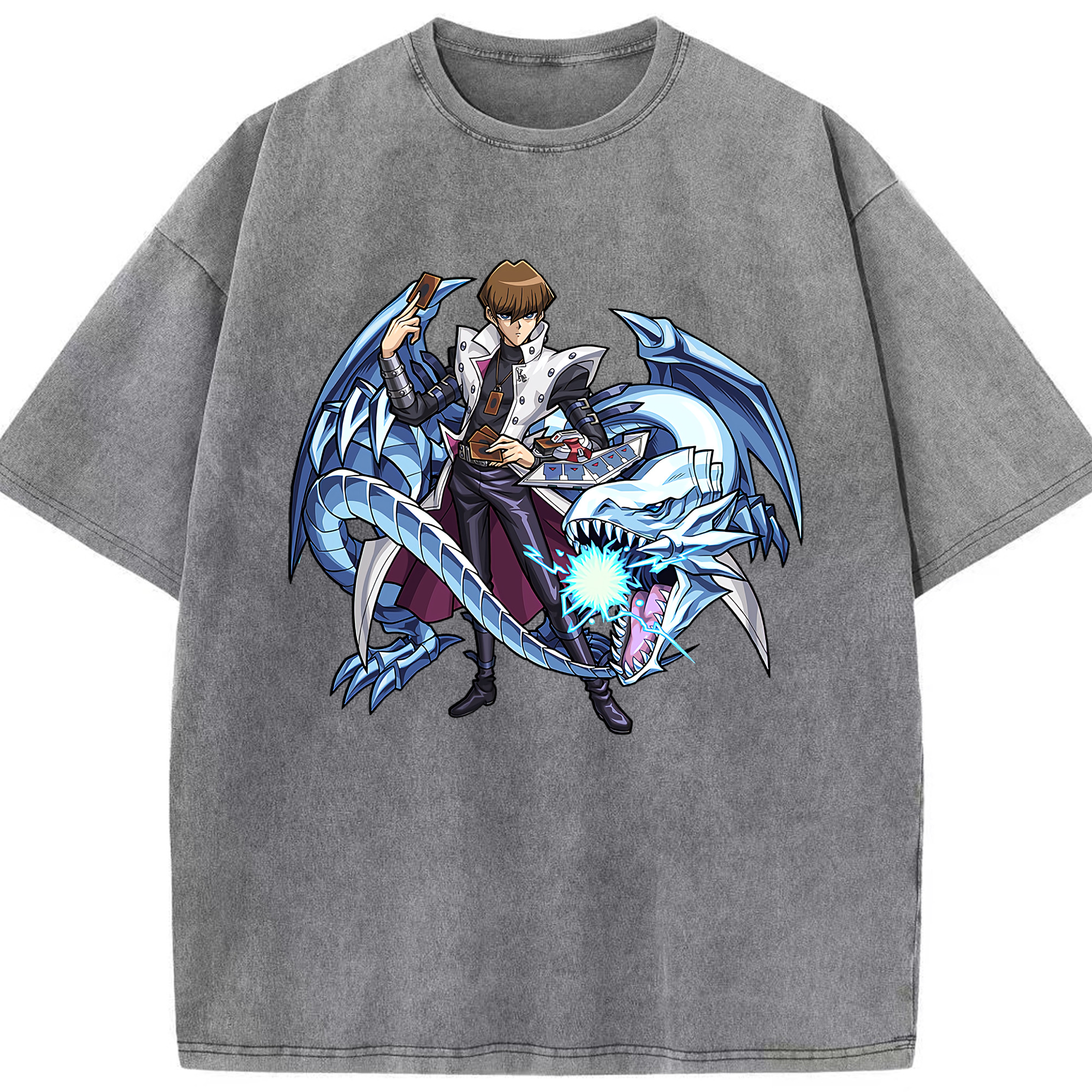 （画像用） 遊☆戯☆王 Yu-Gi-Oh! 綿100% ヴィンテージ風 半袖Tシャツ（フロントプリント）