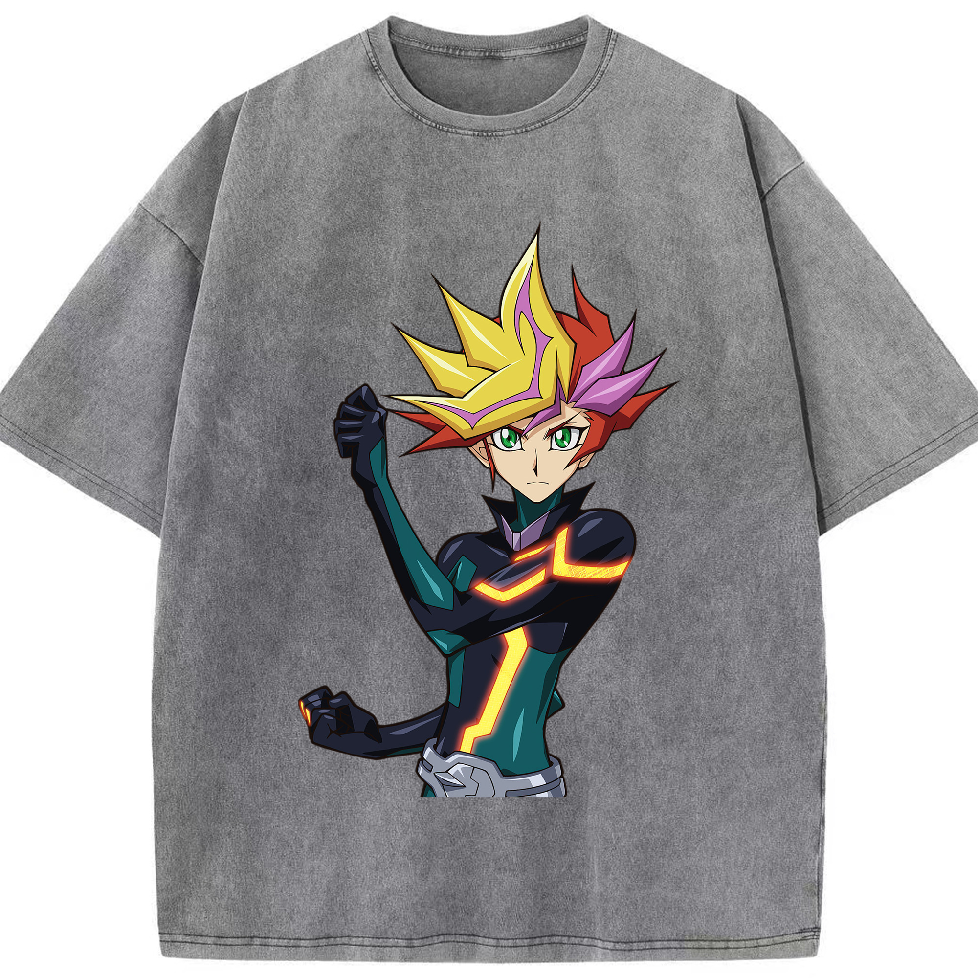 （画像用） 遊☆戯☆王 Yu-Gi-Oh! 綿100% ヴィンテージ風 半袖Tシャツ（フロントプリント）