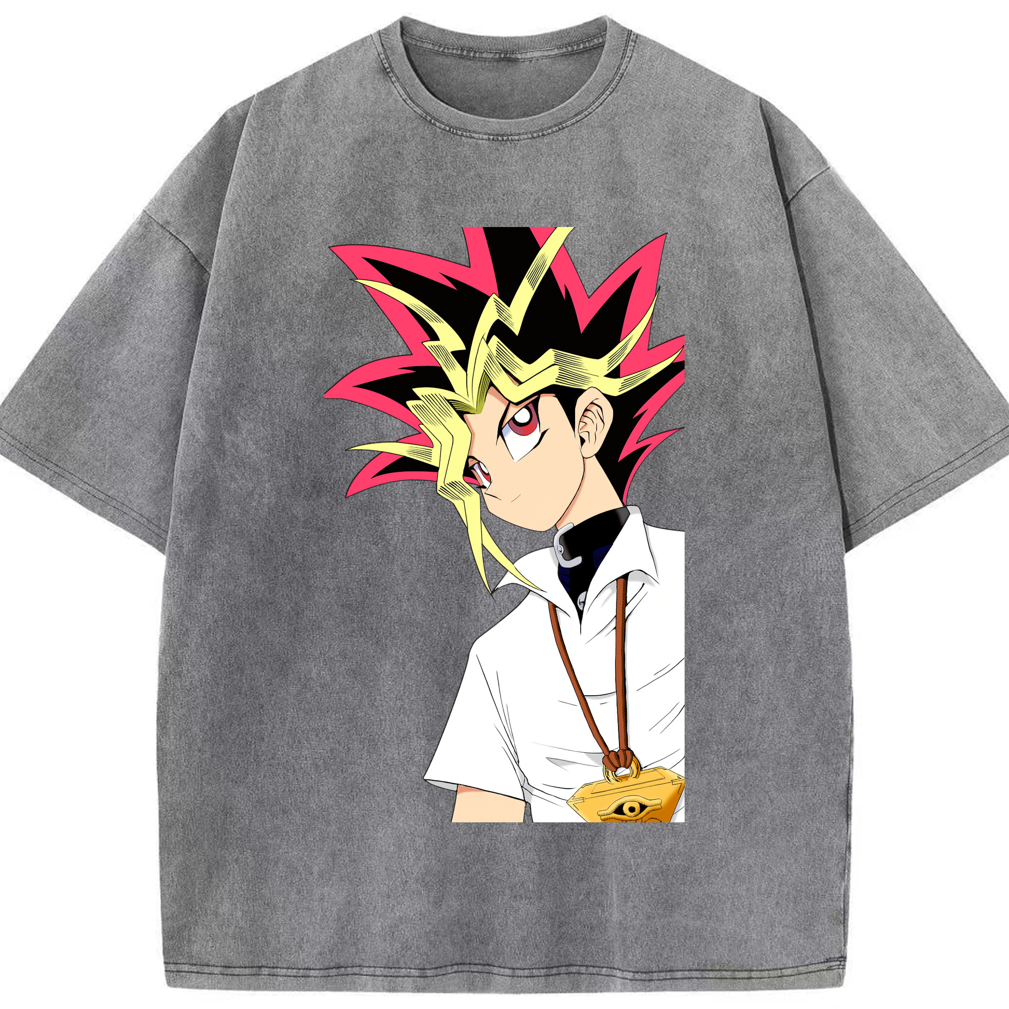 （画像用） 遊☆戯☆王 Yu-Gi-Oh! 綿100% ヴィンテージ風 半袖Tシャツ（フロントプリント）