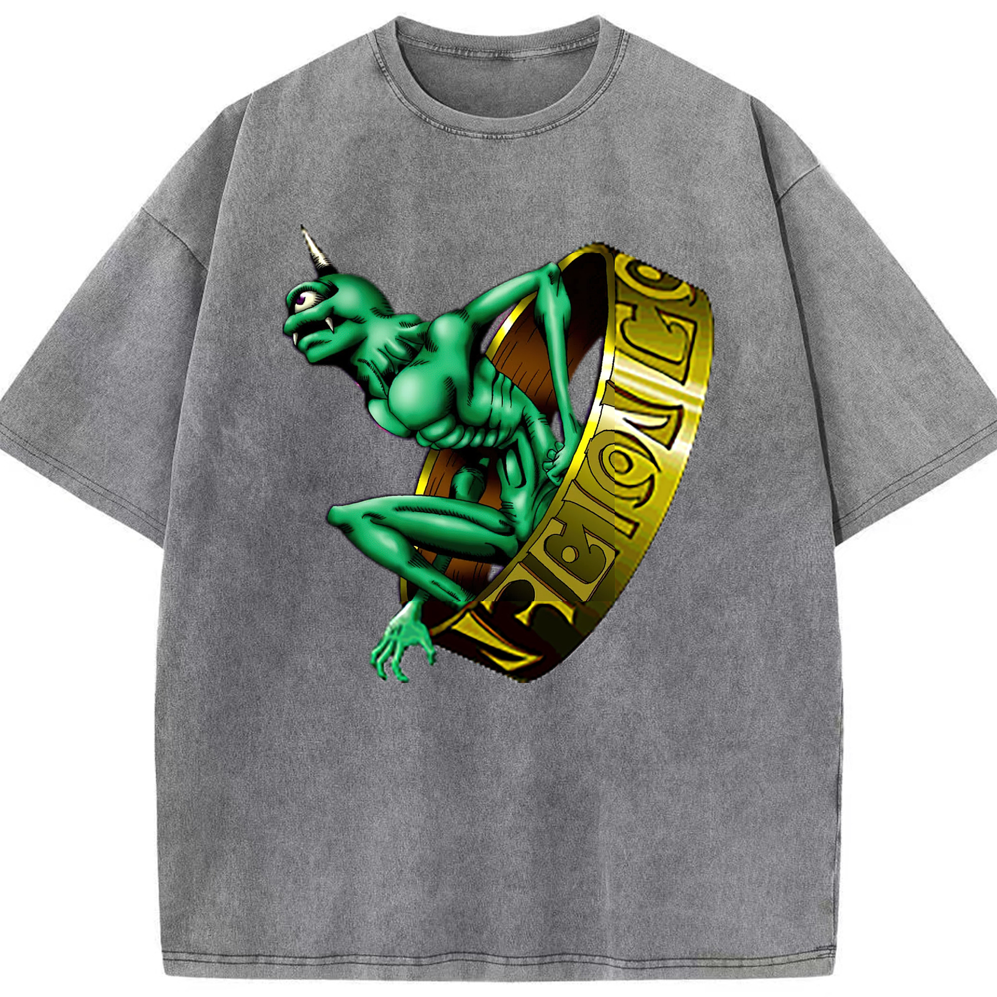 （画像用） 遊☆戯☆王 Yu-Gi-Oh! 綿100% ヴィンテージ風 半袖Tシャツ（フロントプリント）