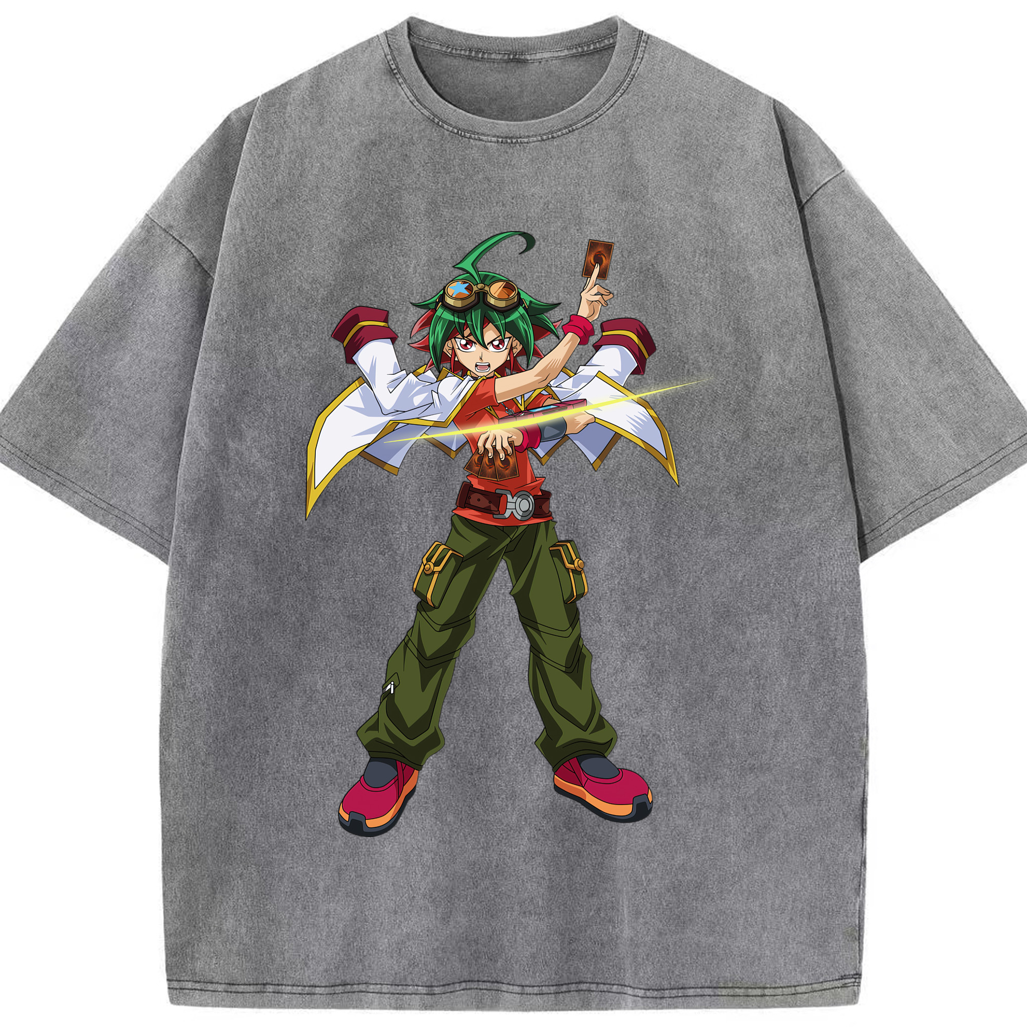 （画像用） 遊☆戯☆王 Yu-Gi-Oh! 綿100% ヴィンテージ風 半袖Tシャツ（フロントプリント）