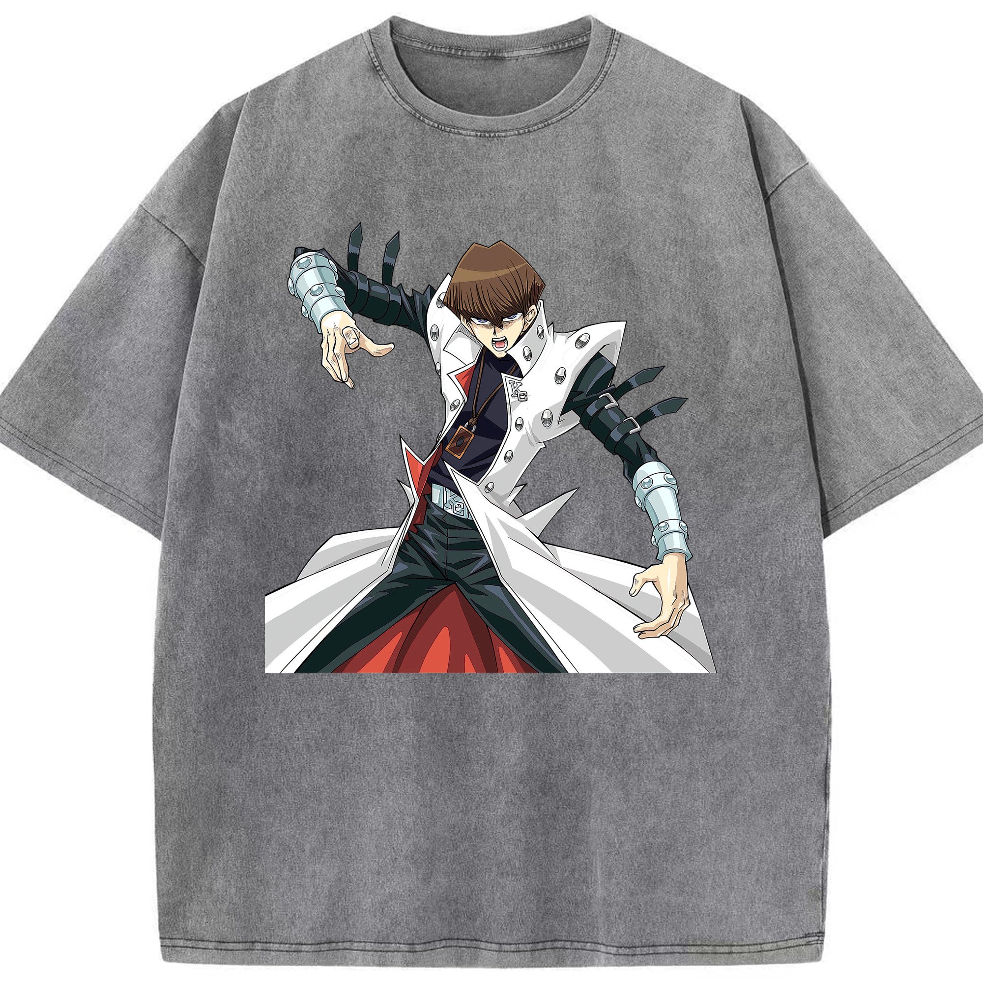（画像用） 遊☆戯☆王 Yu-Gi-Oh! 綿100% ヴィンテージ風 半袖Tシャツ（フロントプリント）