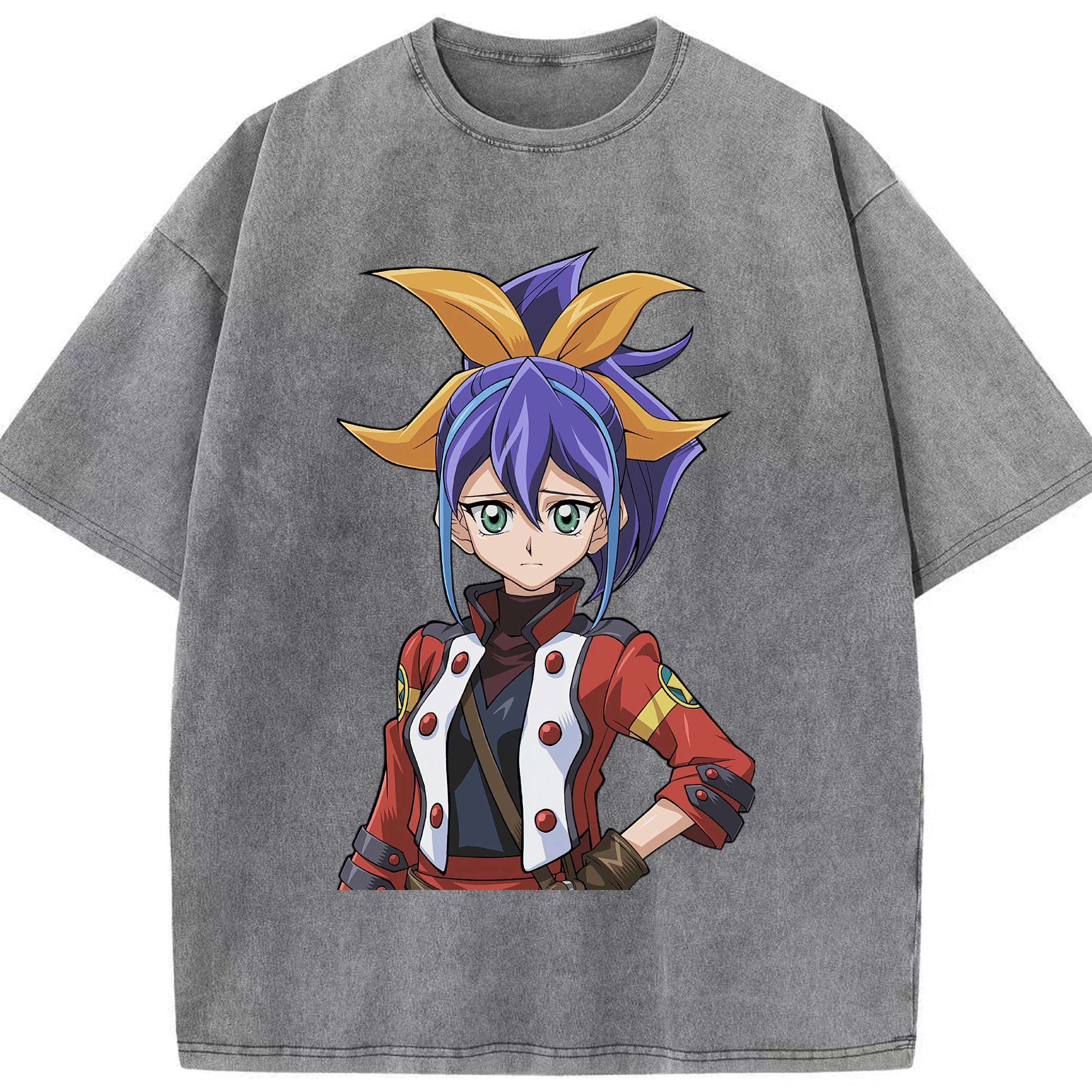 （画像用） 遊☆戯☆王 Yu-Gi-Oh! 綿100% ヴィンテージ風 半袖Tシャツ（フロントプリント）