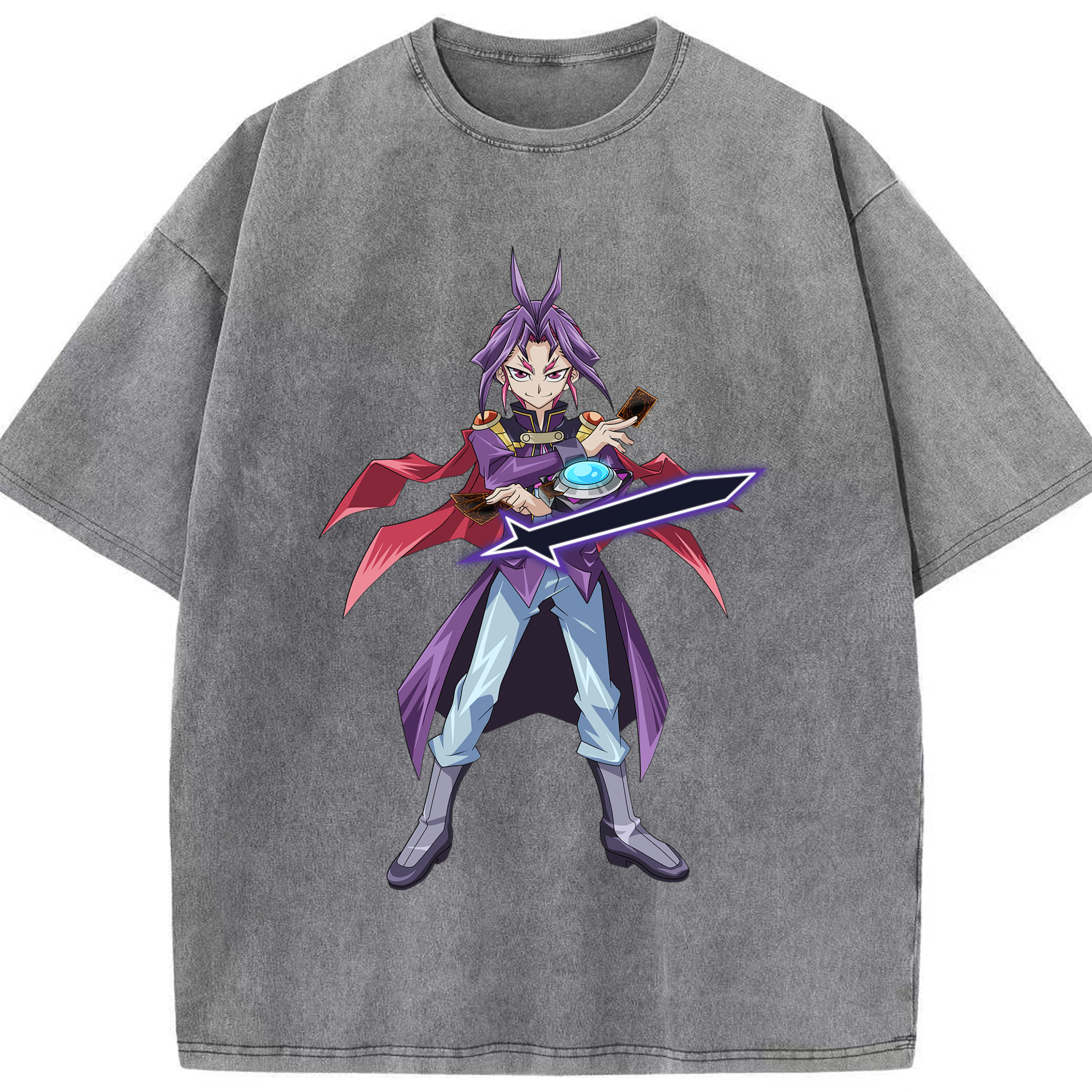 （画像用） 遊☆戯☆王 Yu-Gi-Oh! 綿100% ヴィンテージ風 半袖Tシャツ（フロントプリント）