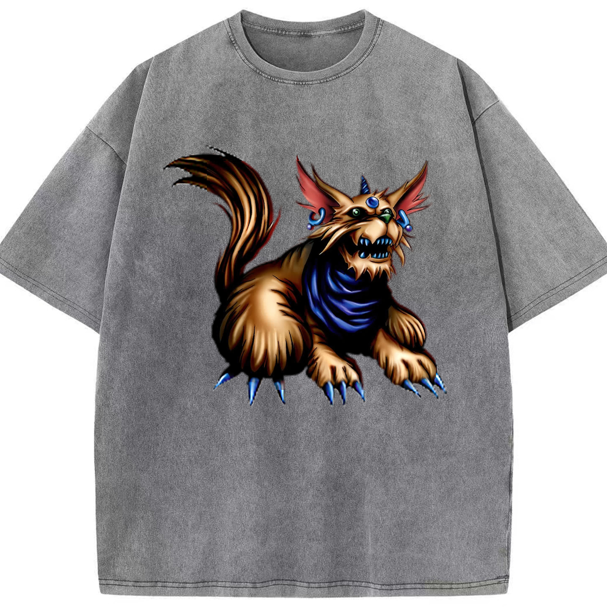 （画像用） 遊☆戯☆王 Yu-Gi-Oh! 綿100% ヴィンテージ風 半袖Tシャツ（フロントプリント）