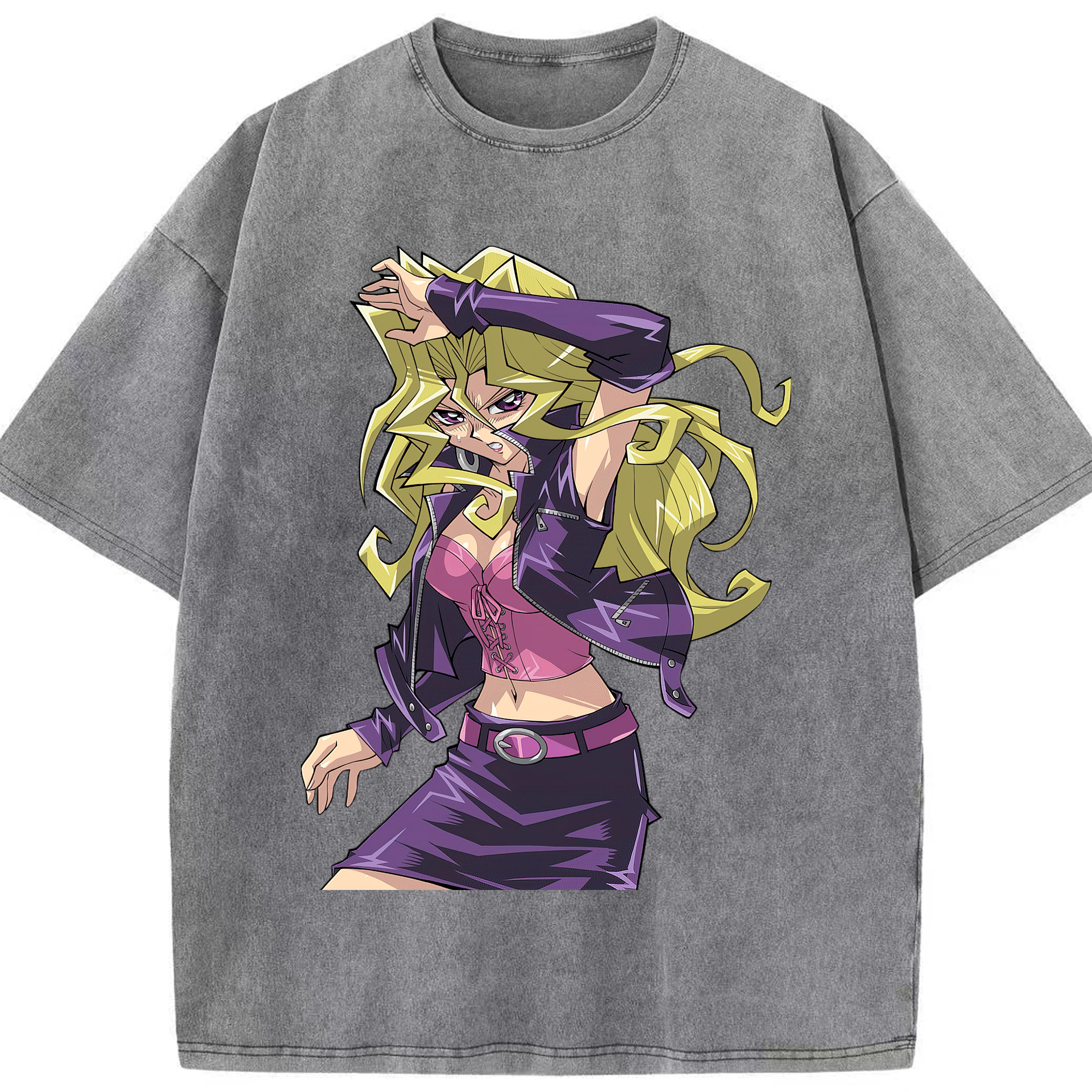 （画像用） 遊☆戯☆王 Yu-Gi-Oh! 綿100% ヴィンテージ風 半袖Tシャツ（フロントプリント）