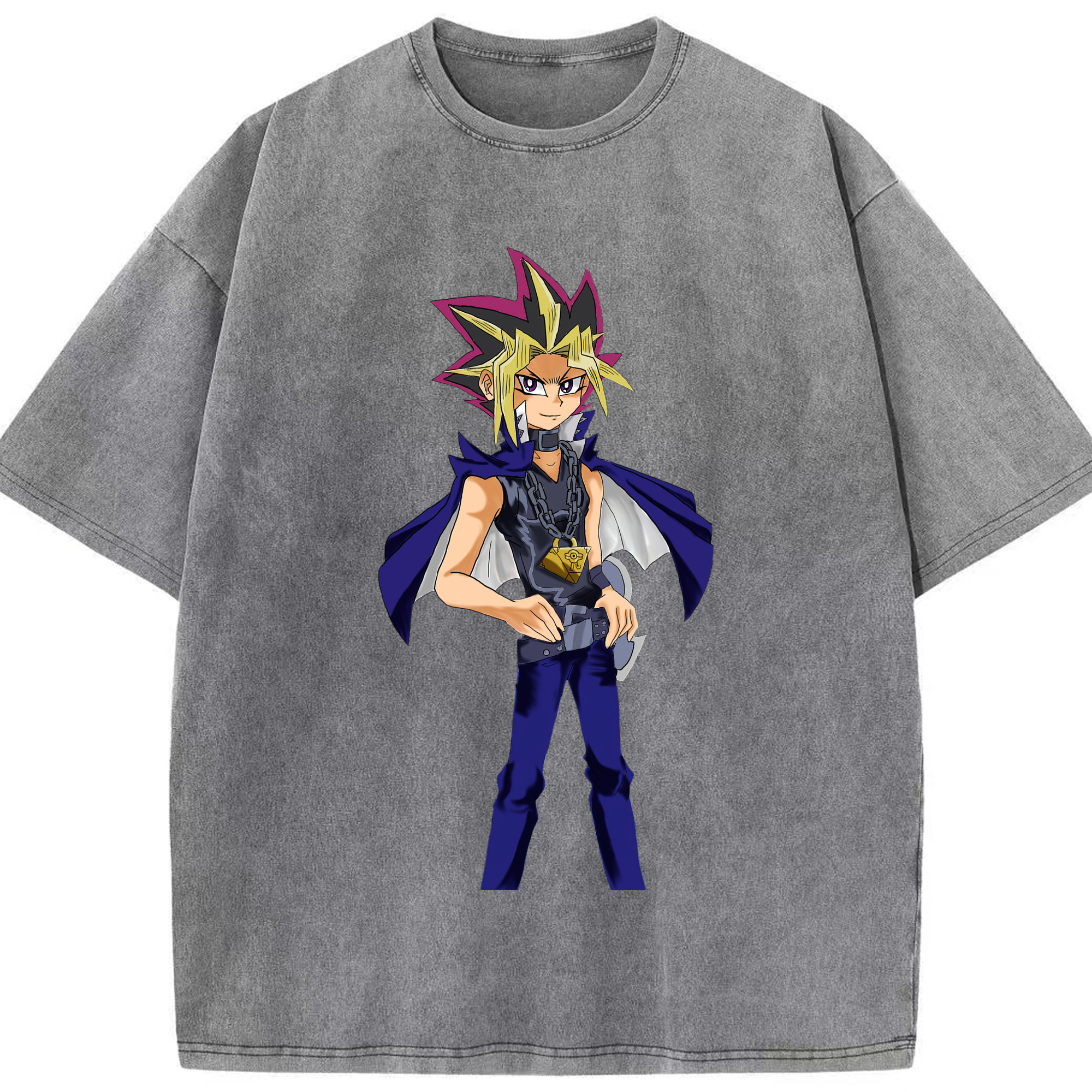 （画像用） 遊☆戯☆王 Yu-Gi-Oh! 綿100% ヴィンテージ風 半袖Tシャツ（フロントプリント）