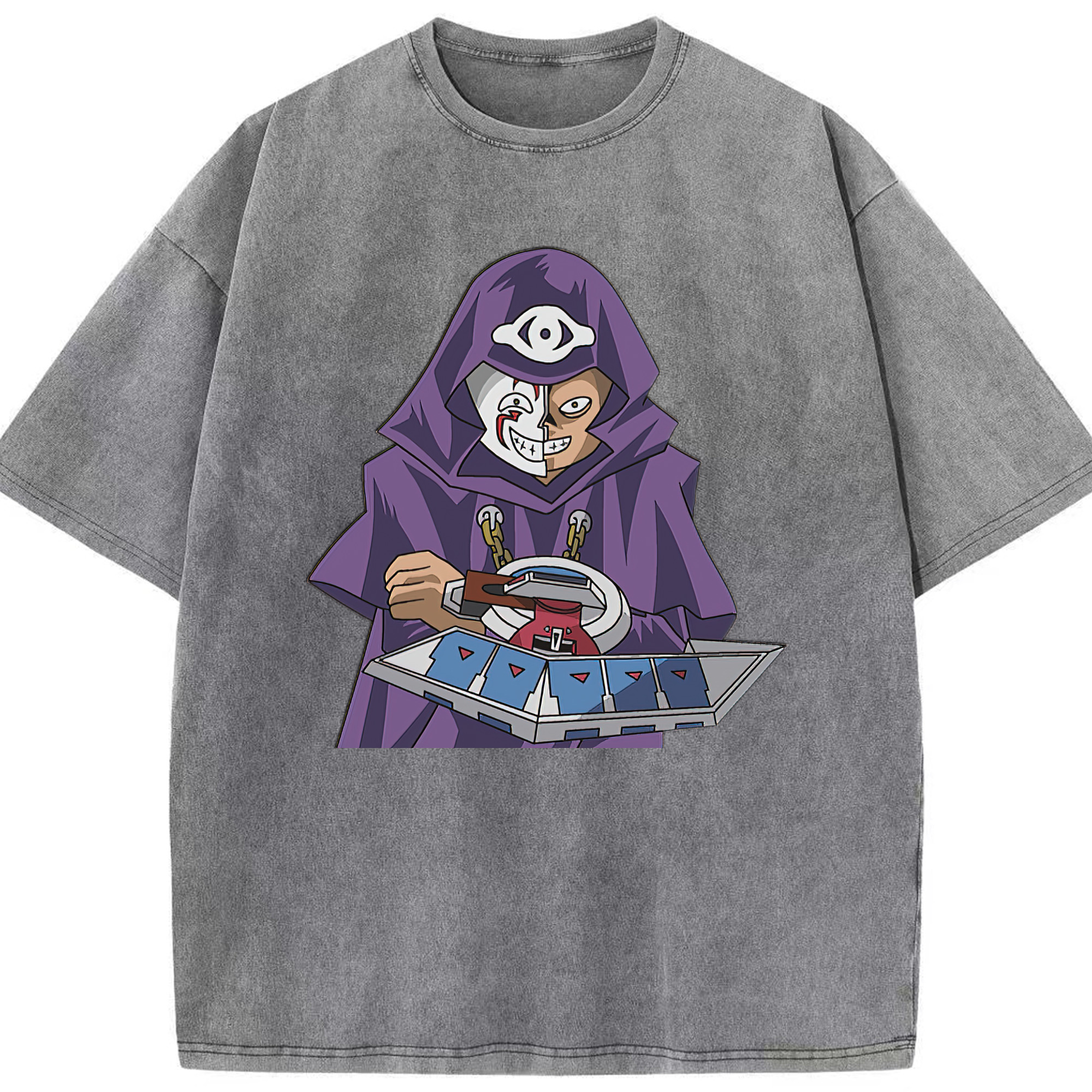 （画像用） 遊☆戯☆王 Yu-Gi-Oh! 綿100% ヴィンテージ風 半袖Tシャツ（フロントプリント）
