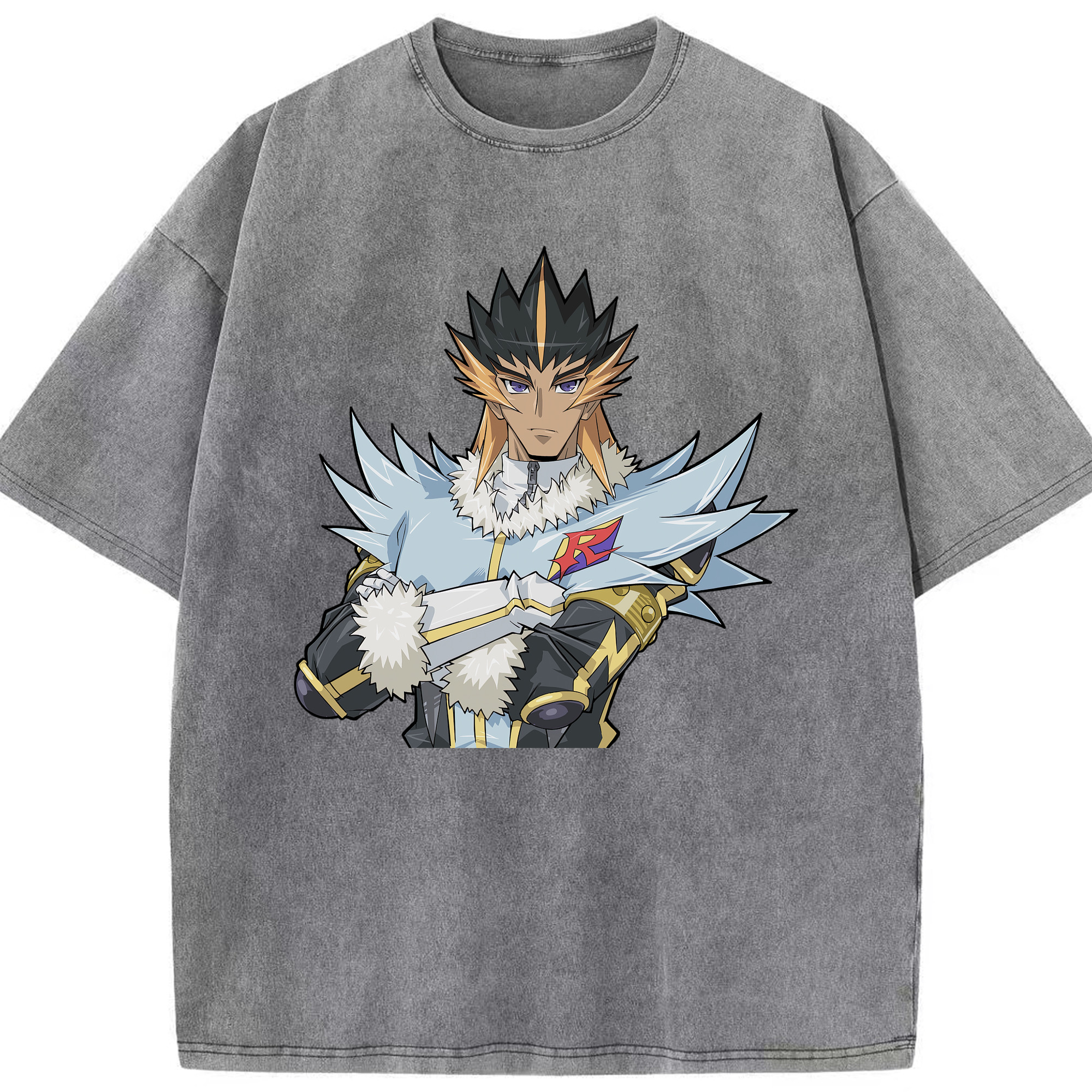 （画像用） 遊☆戯☆王 Yu-Gi-Oh! 綿100% ヴィンテージ風 半袖Tシャツ（フロントプリント）
