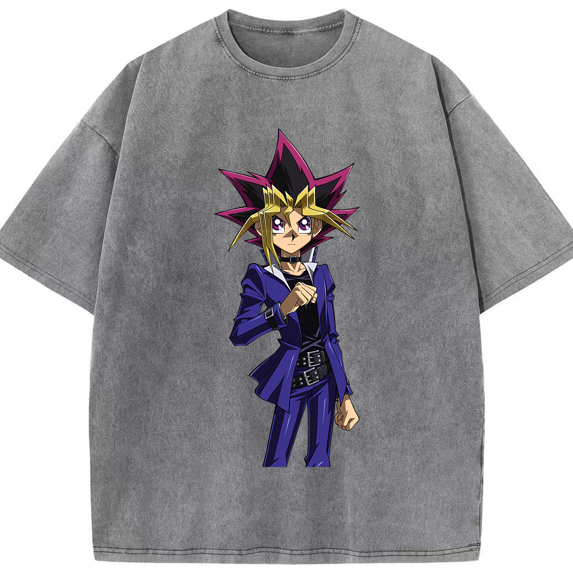 （画像用） 遊☆戯☆王 Yu-Gi-Oh! 綿100% ヴィンテージ風 半袖Tシャツ（フロントプリント）