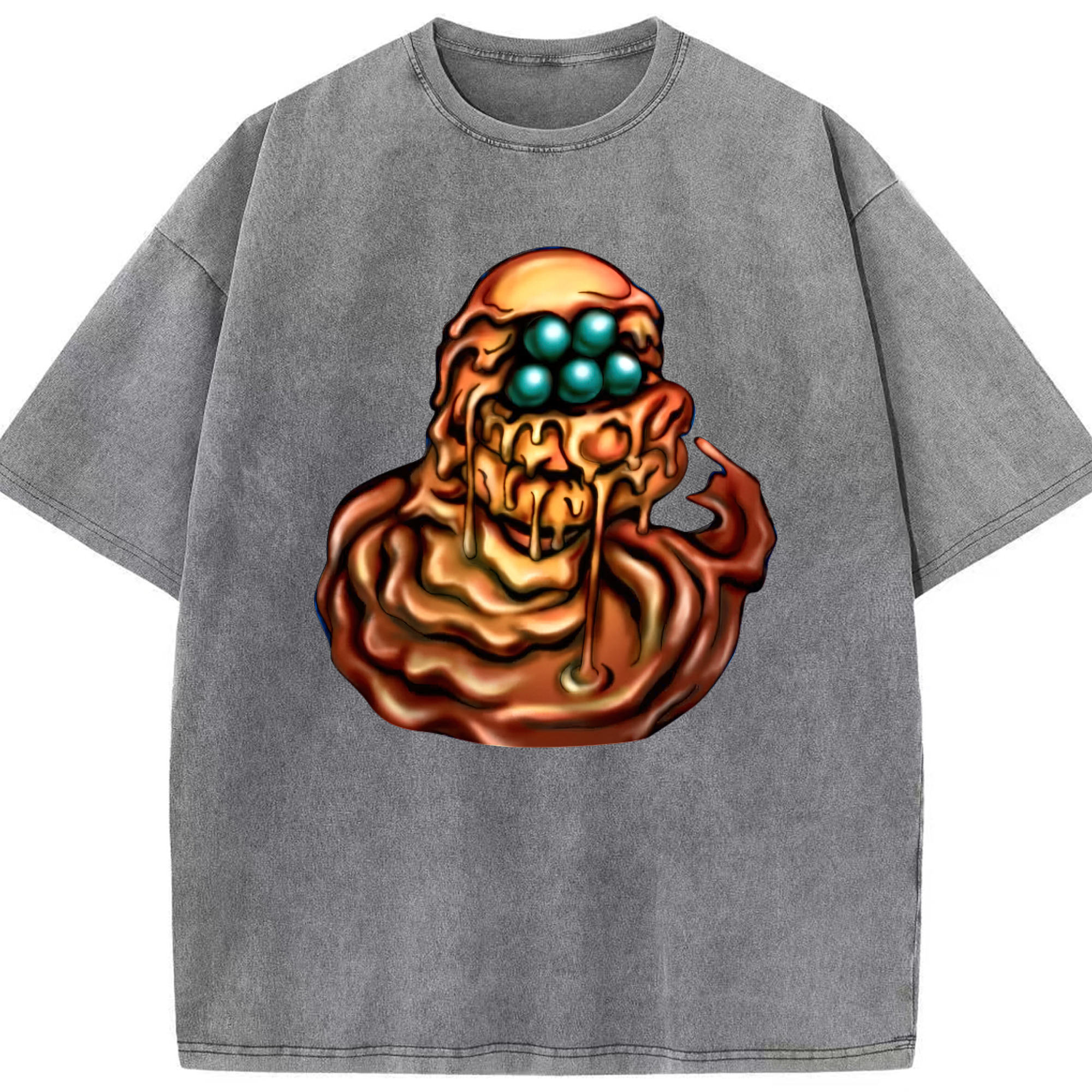 （画像用） 遊☆戯☆王 Yu-Gi-Oh! 綿100% ヴィンテージ風 半袖Tシャツ（フロントプリント）