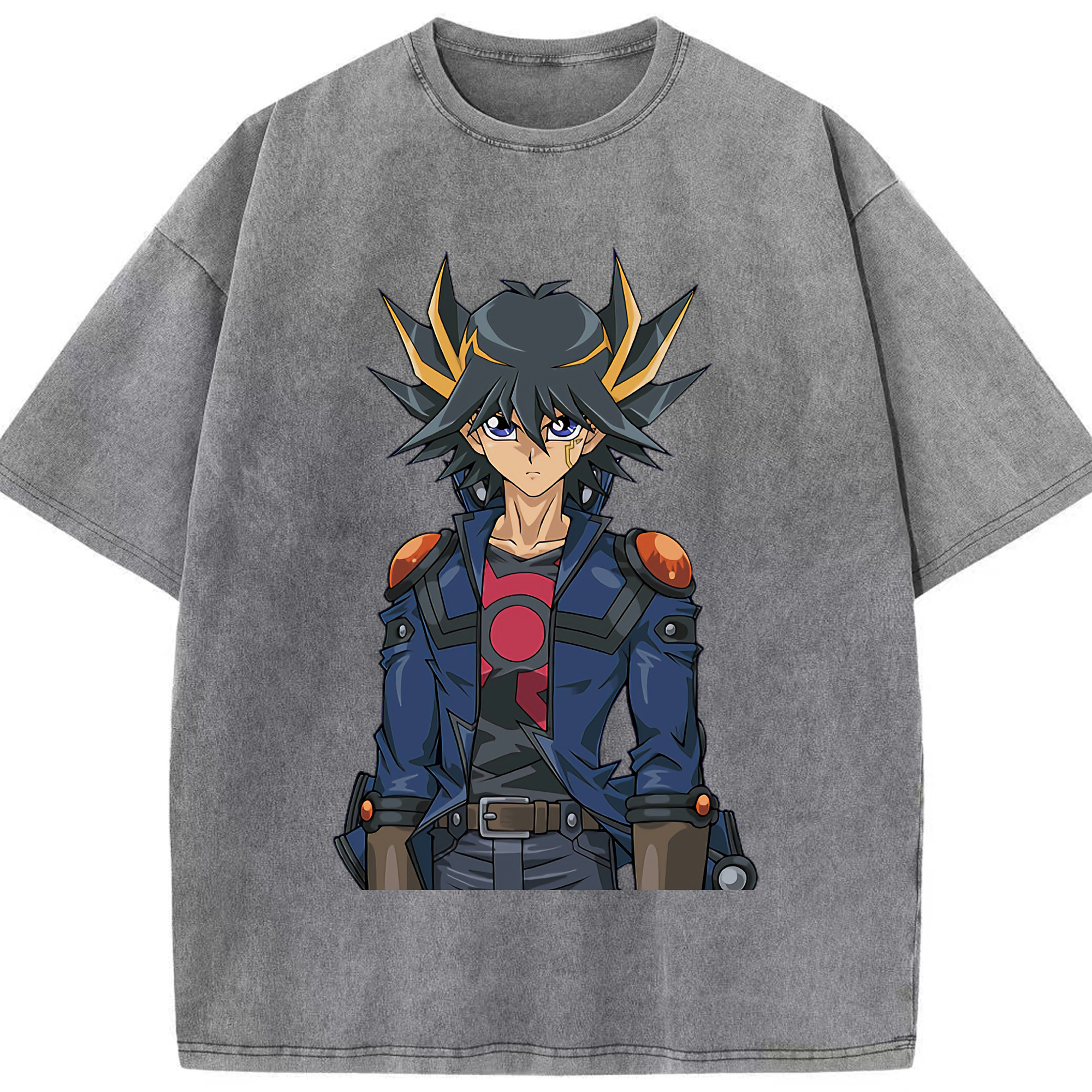 （画像用） 遊☆戯☆王 Yu-Gi-Oh! 綿100% ヴィンテージ風 半袖Tシャツ（フロントプリント）