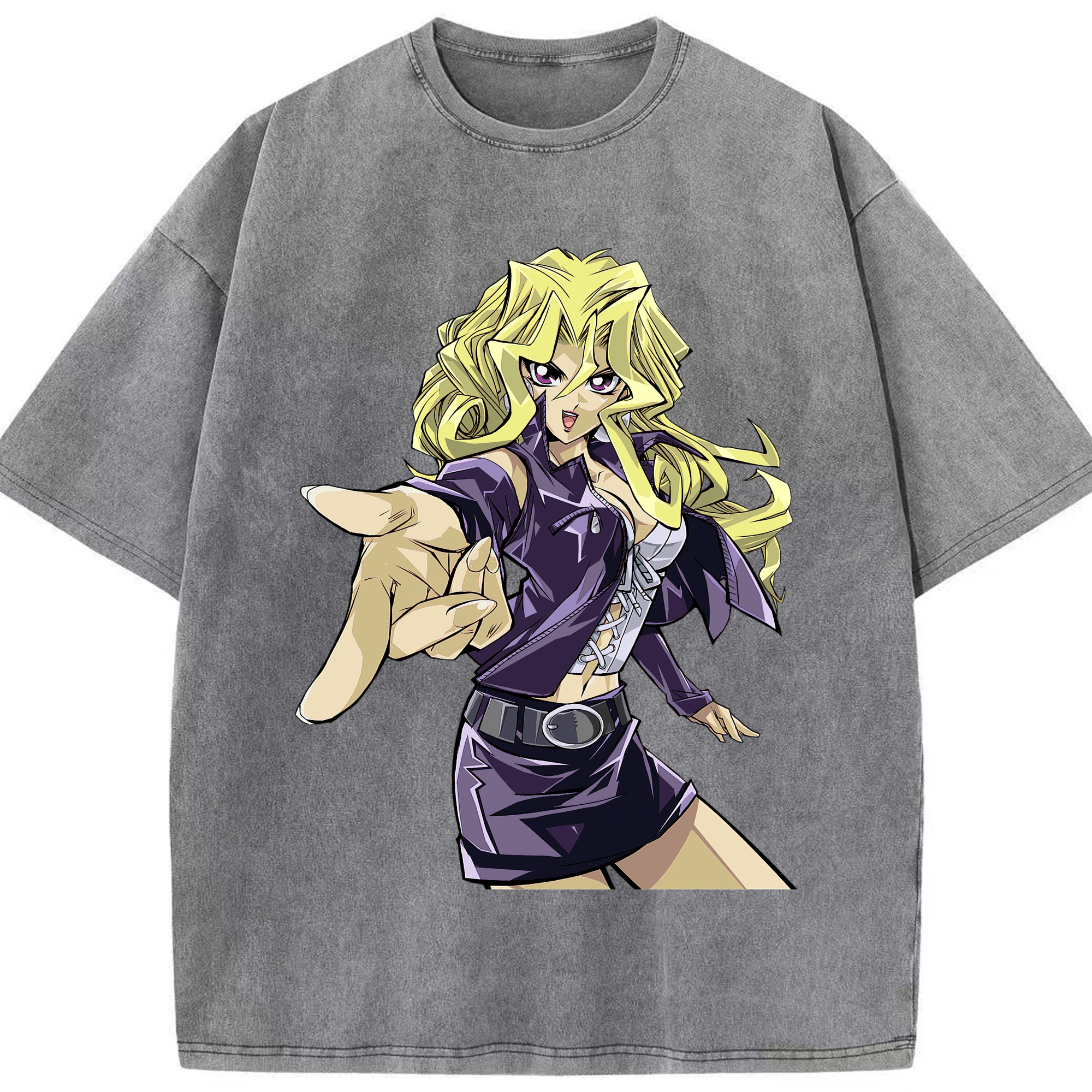 （画像用） 遊☆戯☆王 Yu-Gi-Oh! 綿100% ヴィンテージ風 半袖Tシャツ（フロントプリント）