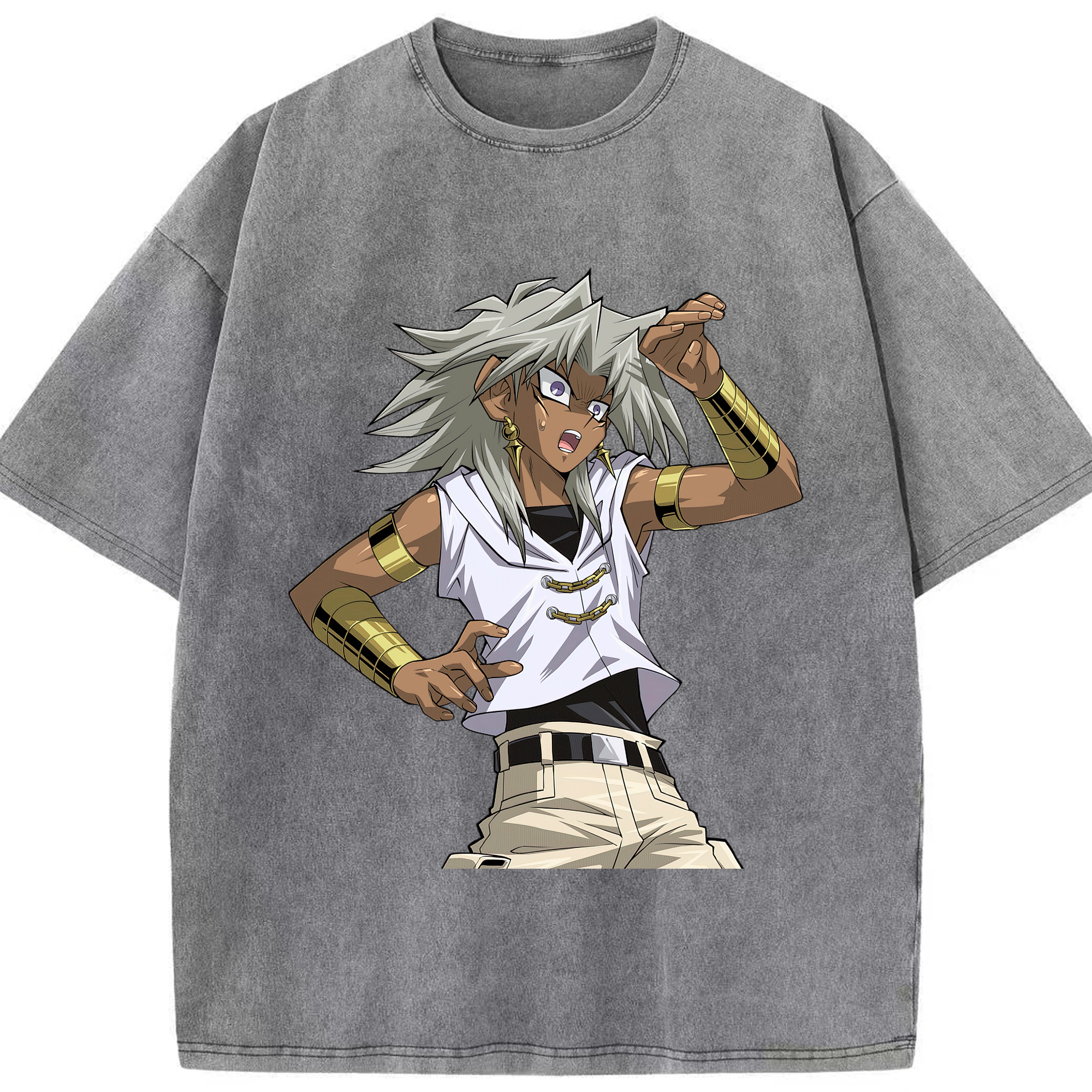 （画像用） 遊☆戯☆王 Yu-Gi-Oh! 綿100% ヴィンテージ風 半袖Tシャツ（フロントプリント）