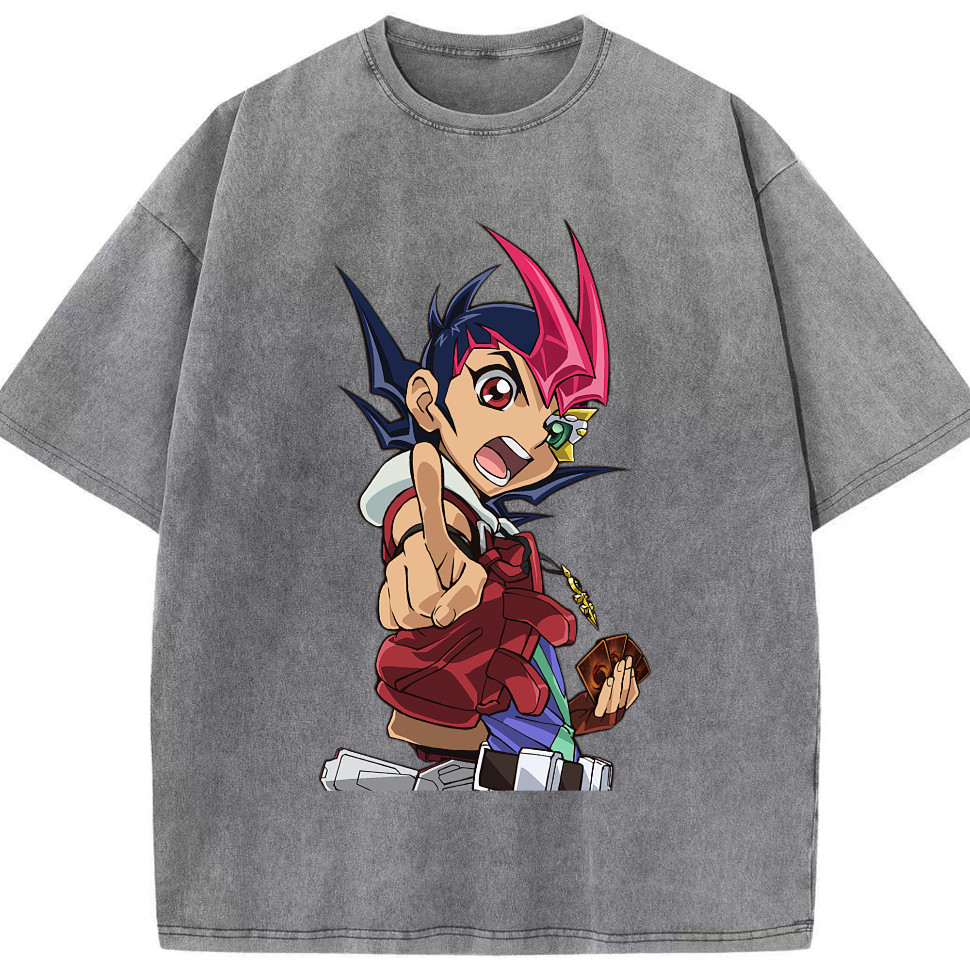 （画像用） 遊☆戯☆王 Yu-Gi-Oh! 綿100% ヴィンテージ風 半袖Tシャツ（フロントプリント）