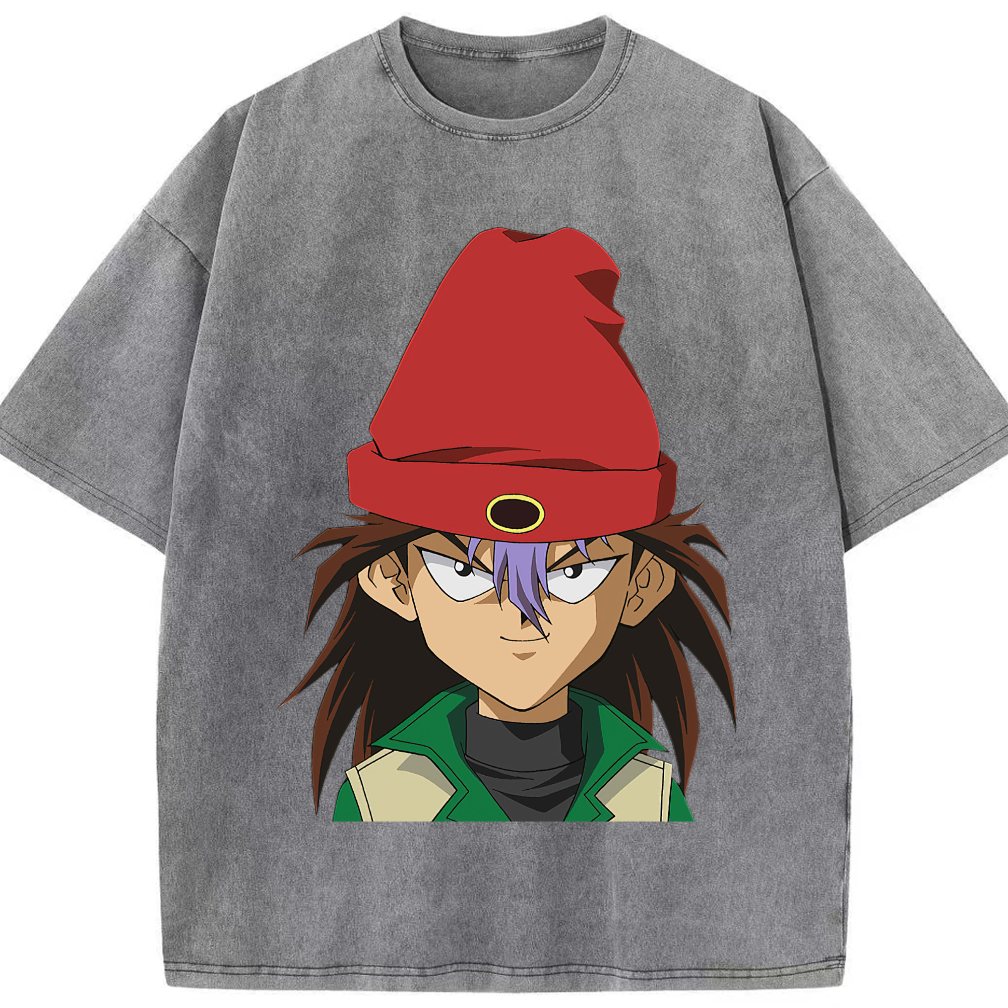 （画像用） 遊☆戯☆王 Yu-Gi-Oh! 綿100% ヴィンテージ風 半袖Tシャツ（フロントプリント）