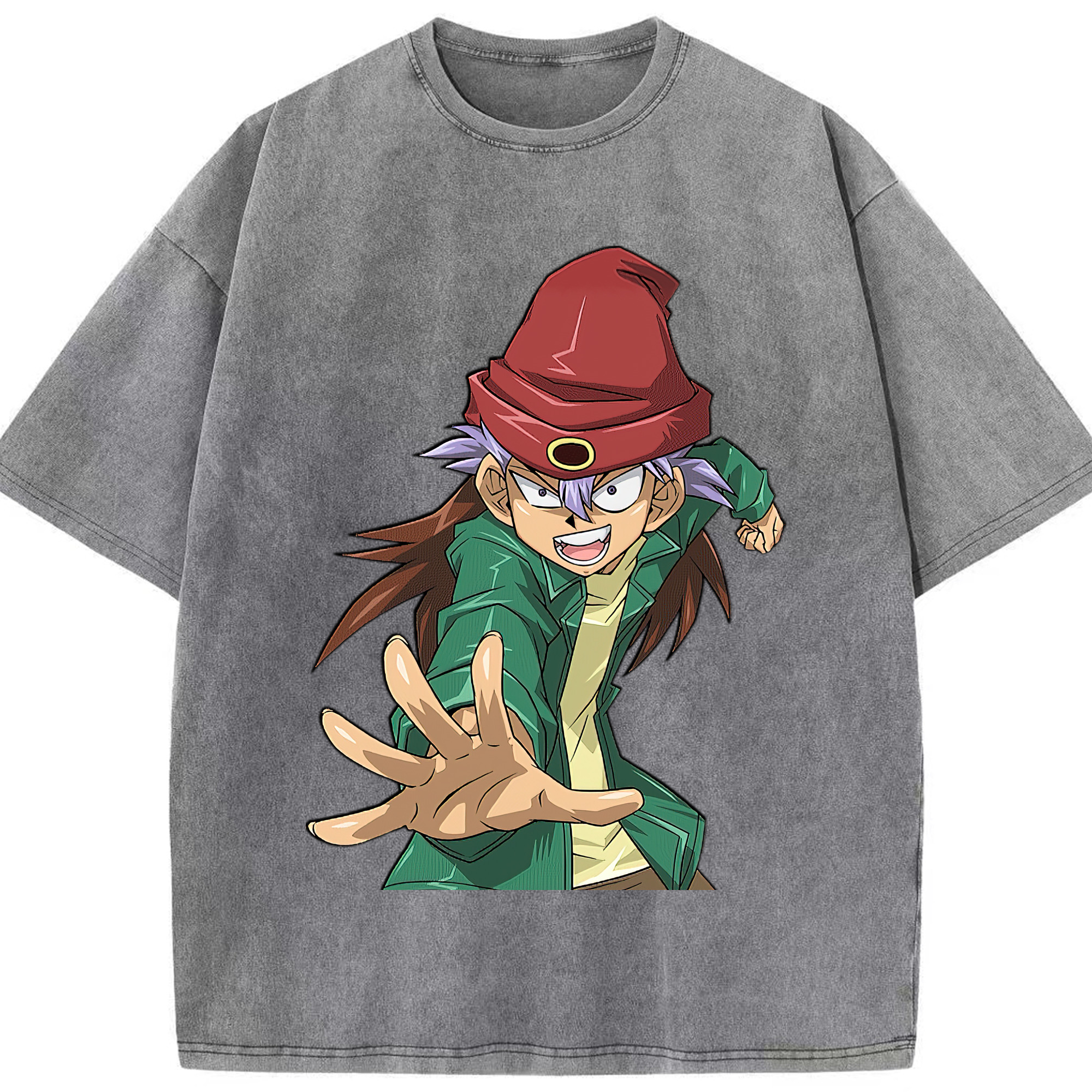 （画像用） 遊☆戯☆王 Yu-Gi-Oh! 綿100% ヴィンテージ風 半袖Tシャツ（フロントプリント）