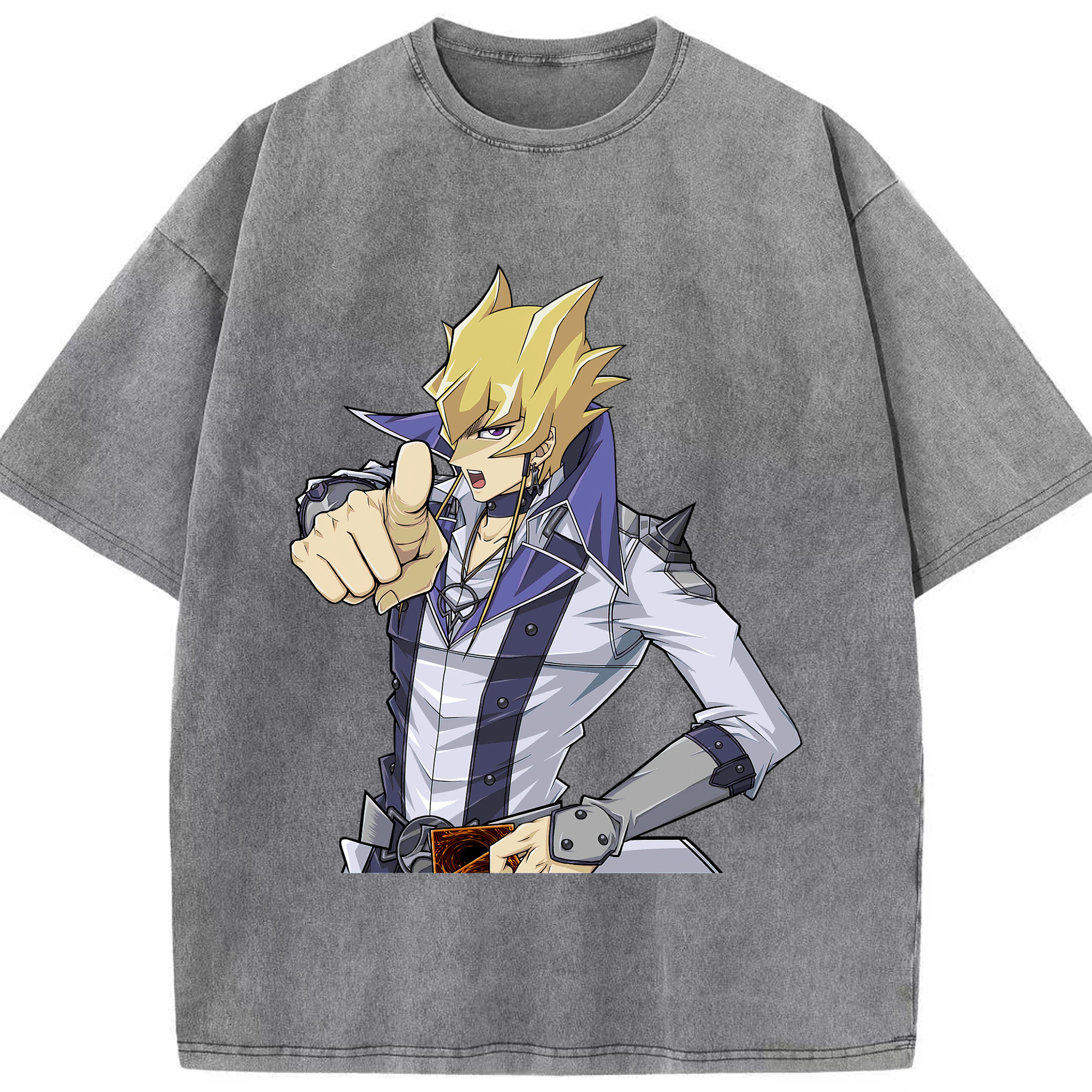 （画像用） 遊☆戯☆王 Yu-Gi-Oh! 綿100% ヴィンテージ風 半袖Tシャツ（フロントプリント）