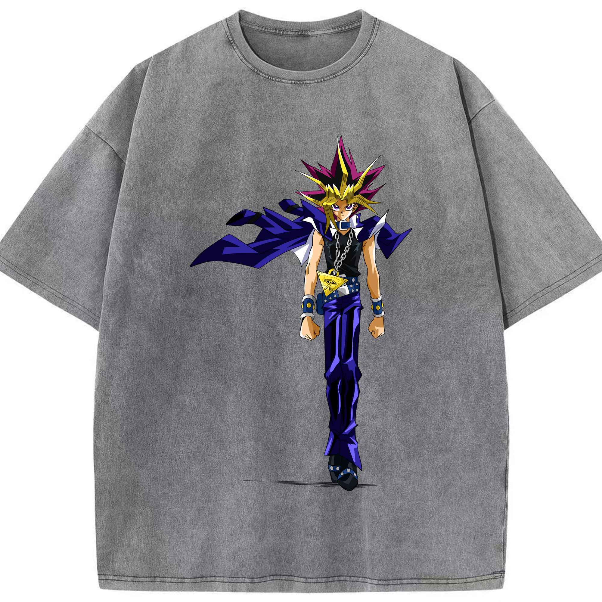 （画像用） 遊☆戯☆王 Yu-Gi-Oh! 綿100% ヴィンテージ風 半袖Tシャツ（フロントプリント）