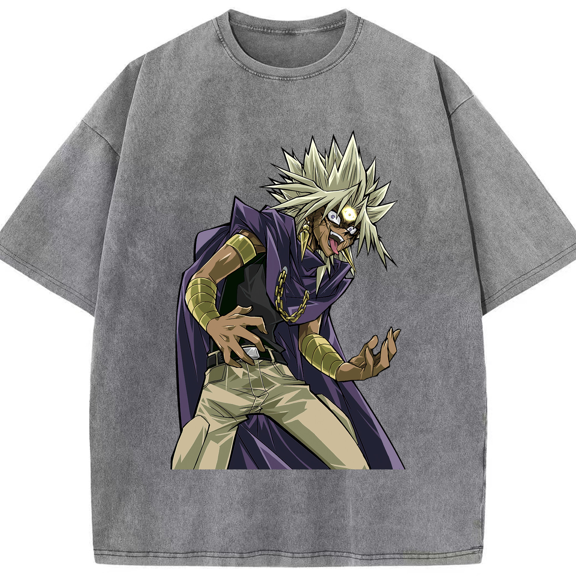 （画像用） 遊☆戯☆王 Yu-Gi-Oh! 綿100% ヴィンテージ風 半袖Tシャツ（フロントプリント）