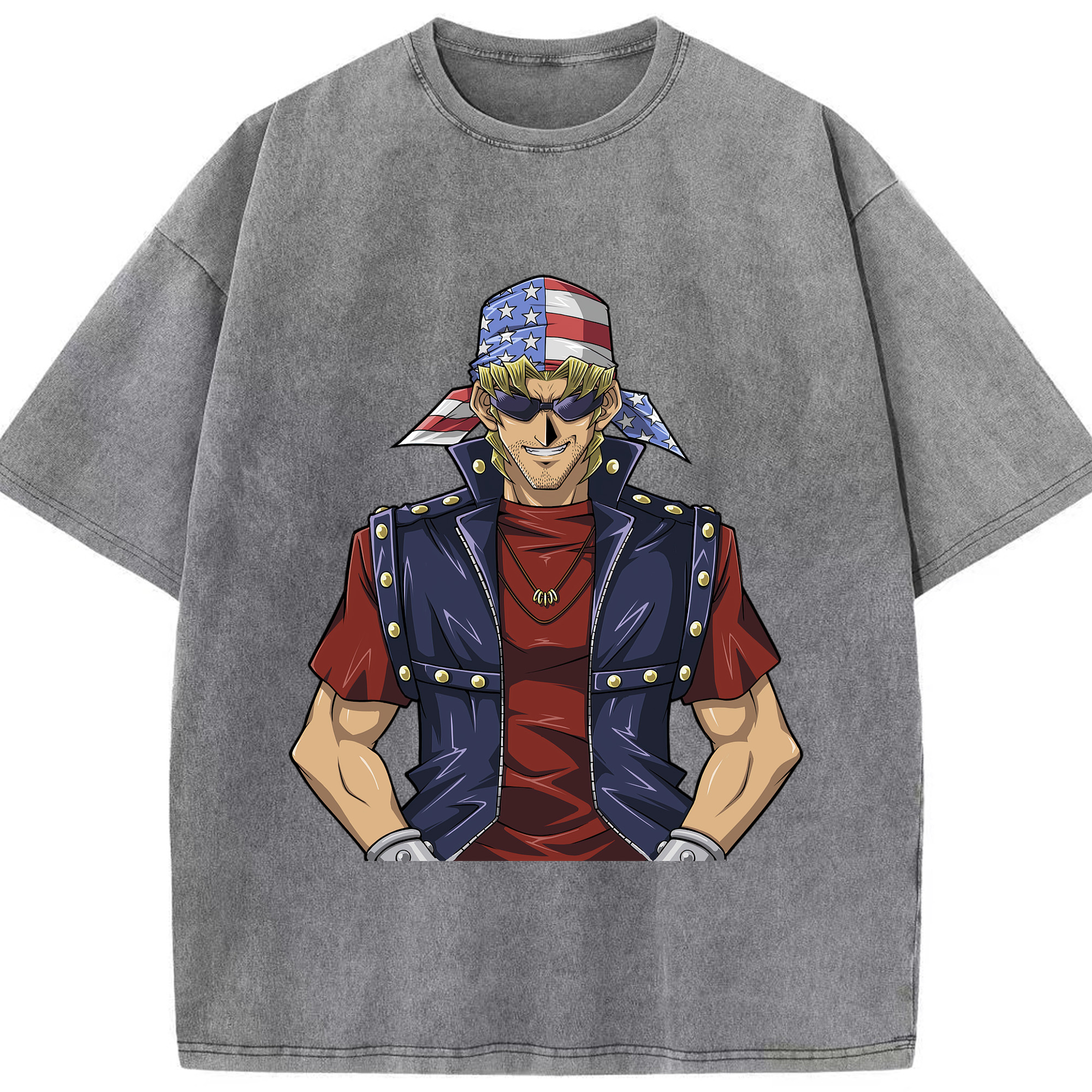 （画像用） 遊☆戯☆王 Yu-Gi-Oh! 綿100% ヴィンテージ風 半袖Tシャツ（フロントプリント）