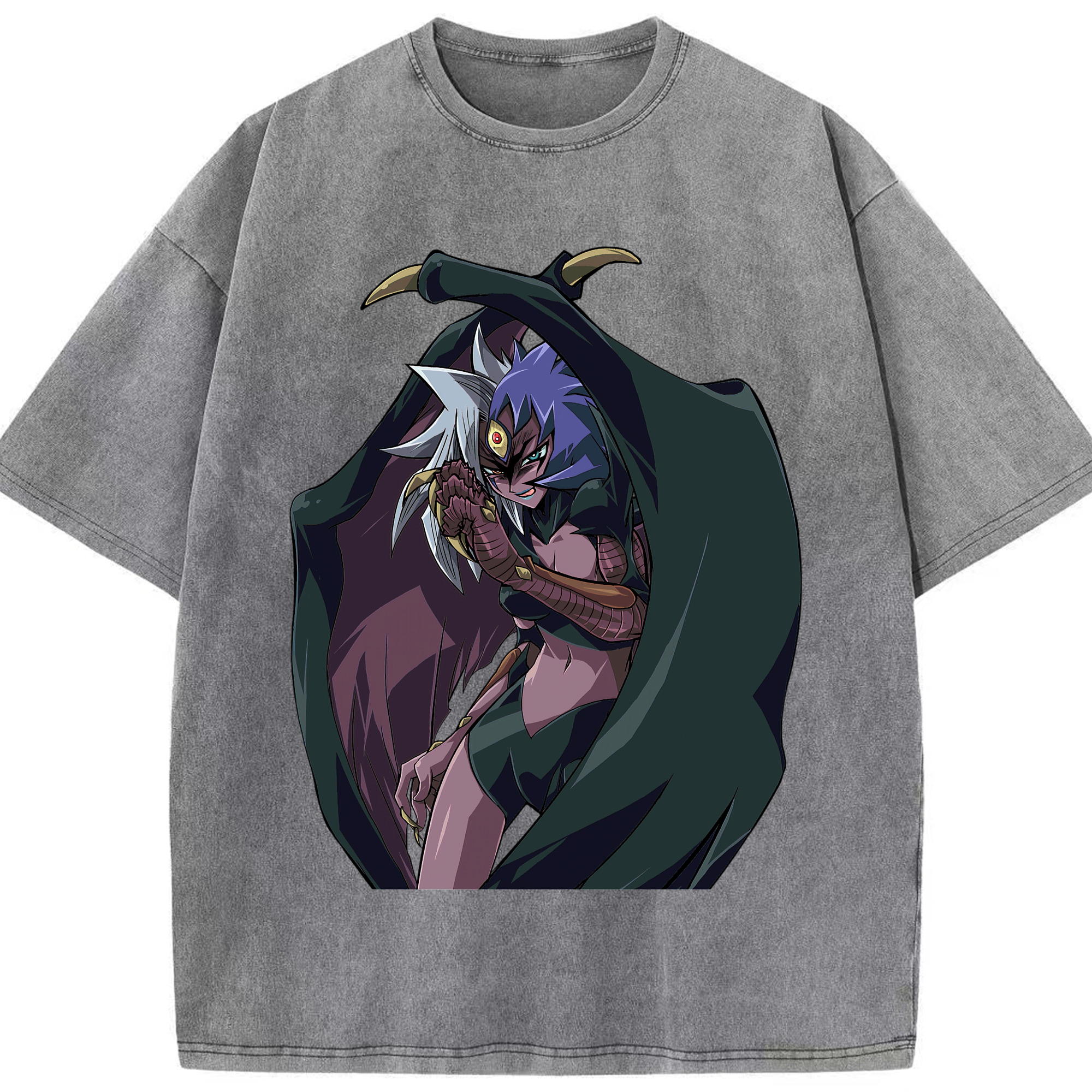 （画像用） 遊☆戯☆王 Yu-Gi-Oh! 綿100% ヴィンテージ風 半袖Tシャツ（フロントプリント）