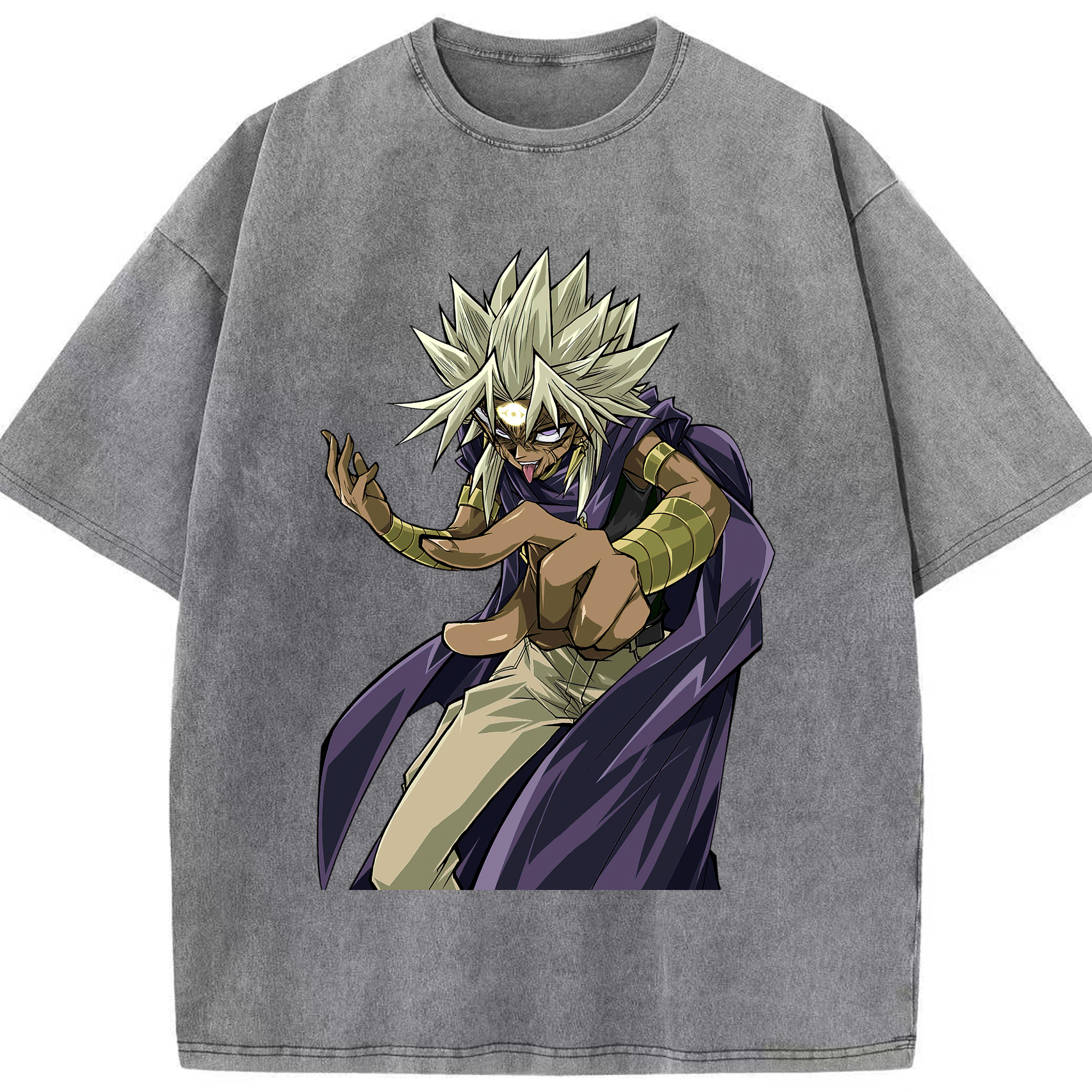 （画像用） 遊☆戯☆王 Yu-Gi-Oh! 綿100% ヴィンテージ風 半袖Tシャツ（フロントプリント）