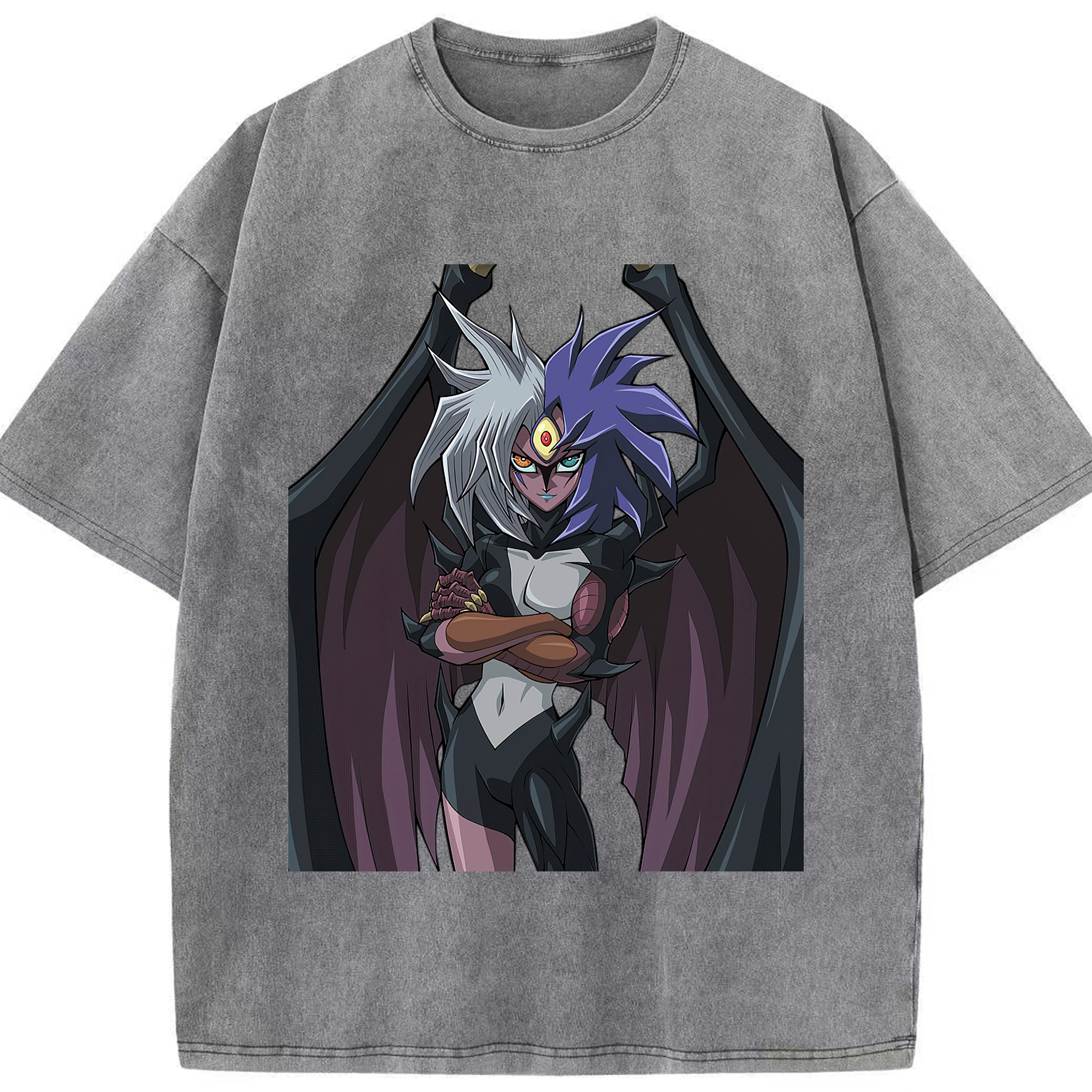 （画像用） 遊☆戯☆王 Yu-Gi-Oh! 綿100% ヴィンテージ風 半袖Tシャツ（フロントプリント）