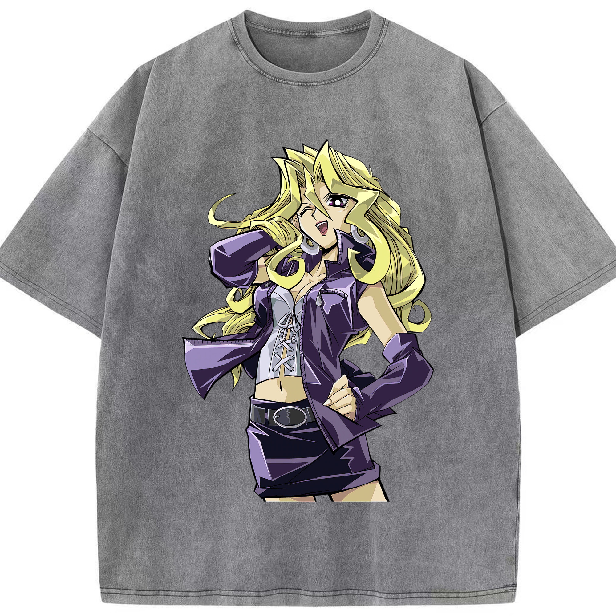 （画像用） 遊☆戯☆王 Yu-Gi-Oh! 綿100% ヴィンテージ風 半袖Tシャツ（フロントプリント）