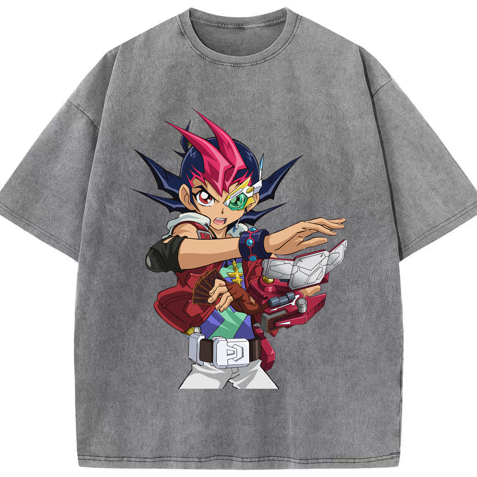 （画像用） 遊☆戯☆王 Yu-Gi-Oh! 綿100% ヴィンテージ風 半袖Tシャツ（フロントプリント）
