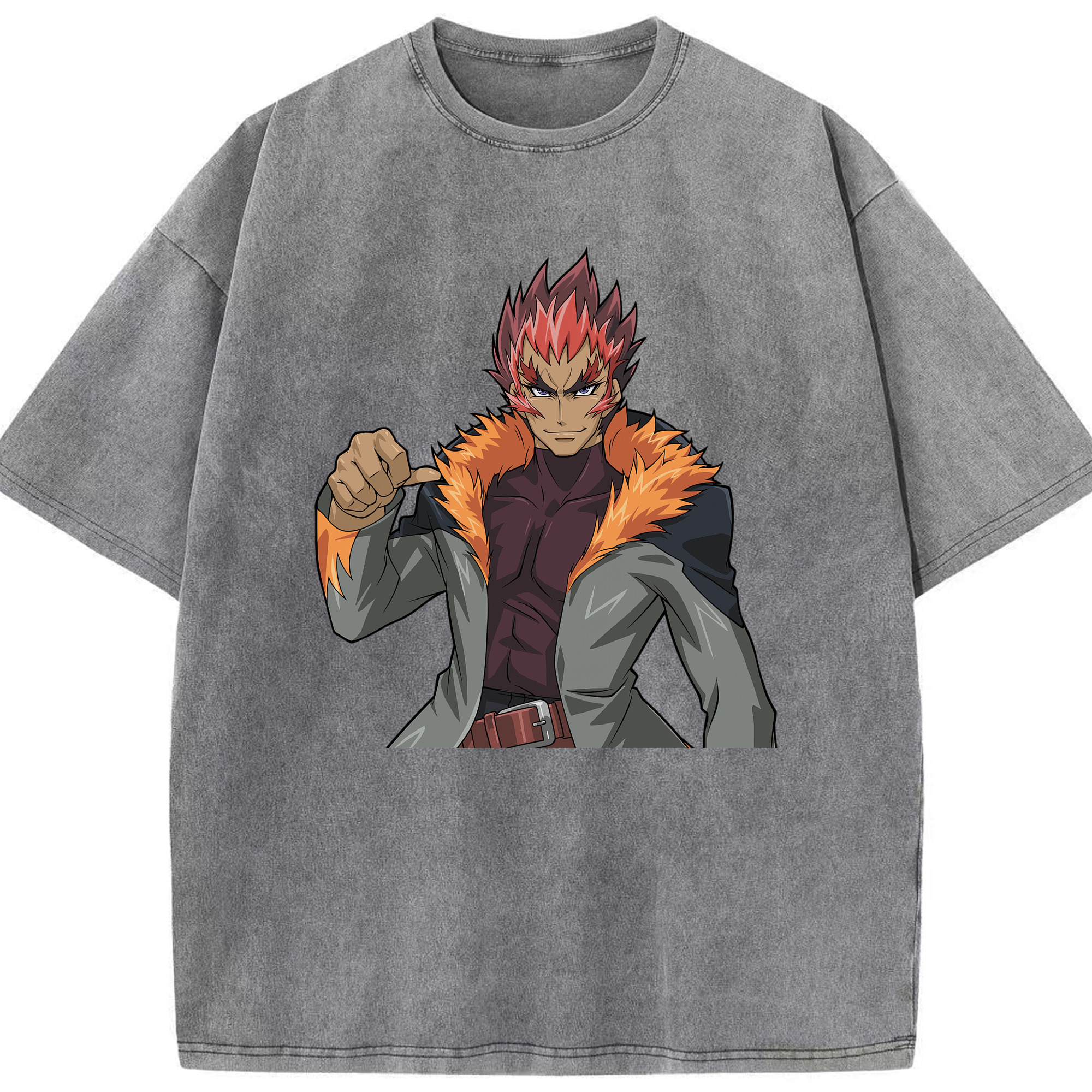 （画像用） 遊☆戯☆王 Yu-Gi-Oh! 綿100% ヴィンテージ風 半袖Tシャツ（フロントプリント）