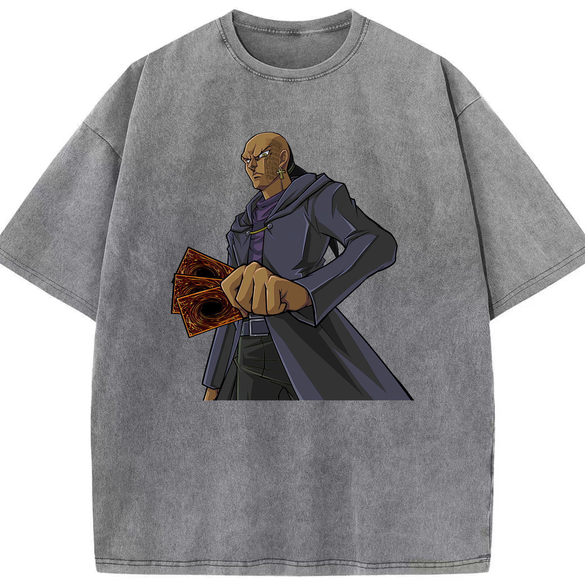 （画像用） 遊☆戯☆王 Yu-Gi-Oh! 綿100% ヴィンテージ風 半袖Tシャツ（フロントプリント）