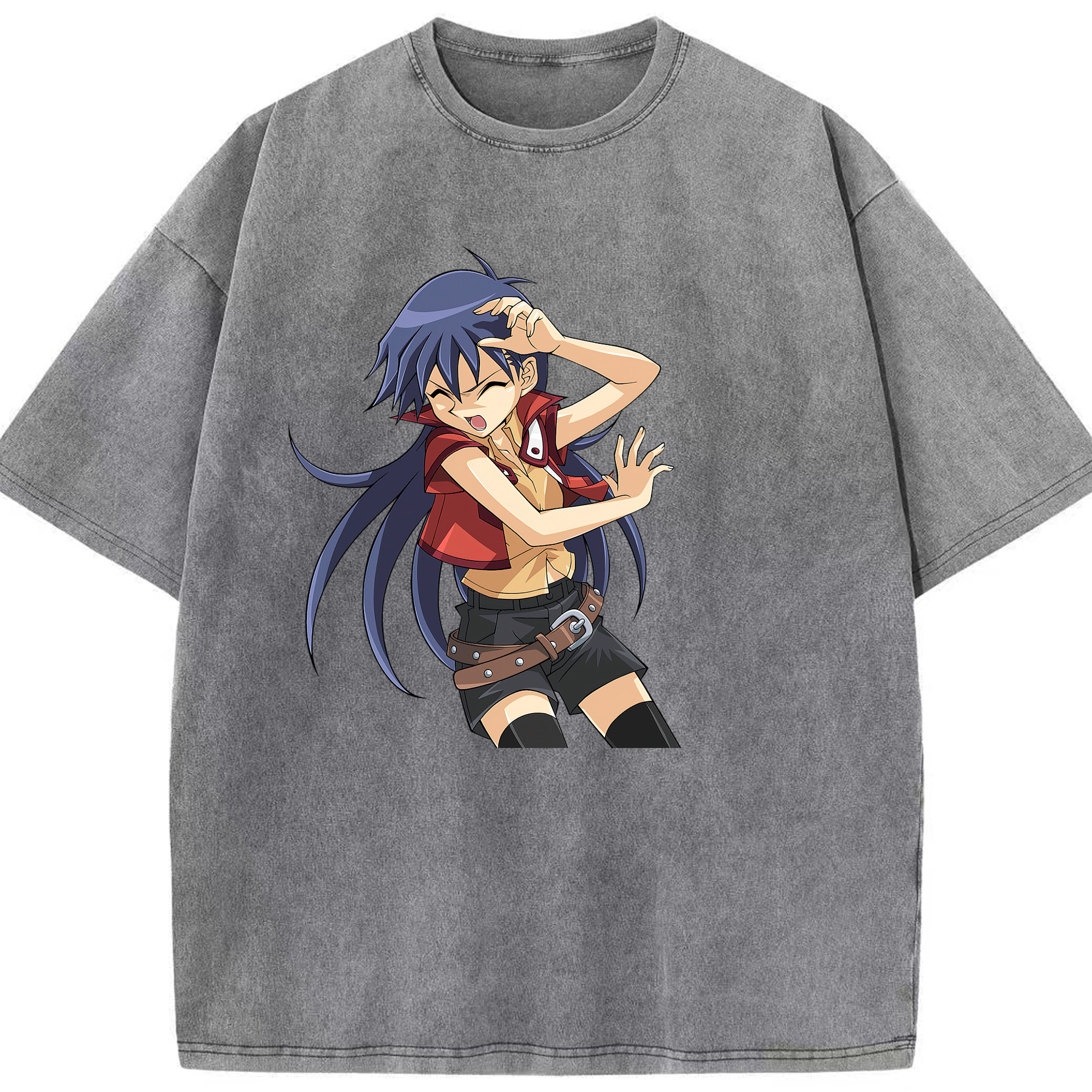 （画像用） 遊☆戯☆王 Yu-Gi-Oh! 綿100% ヴィンテージ風 半袖Tシャツ（フロントプリント）