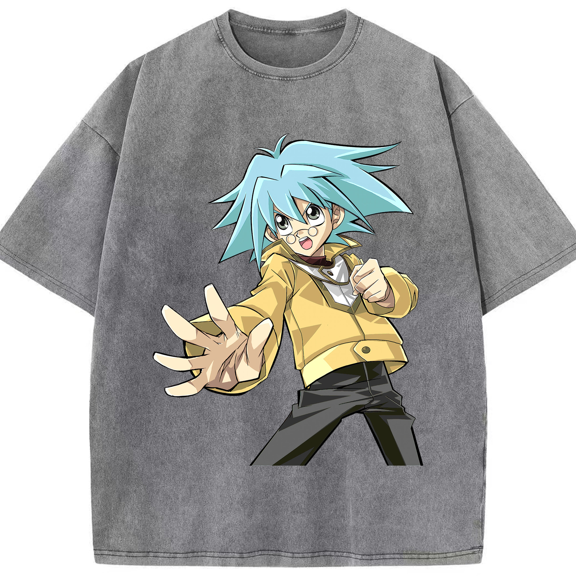 （画像用） 遊☆戯☆王 Yu-Gi-Oh! 綿100% ヴィンテージ風 半袖Tシャツ（フロントプリント）
