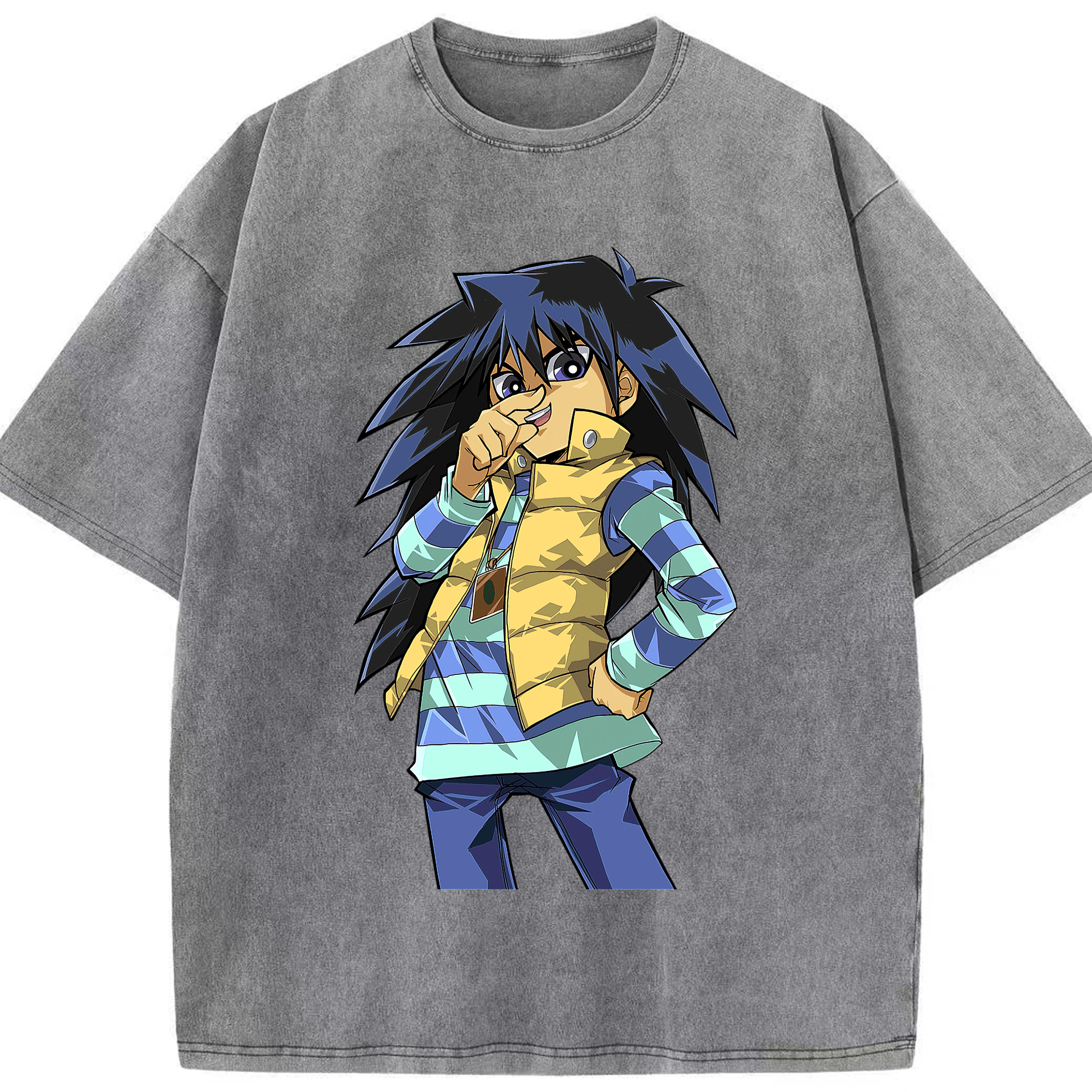 （画像用） 遊☆戯☆王 Yu-Gi-Oh! 綿100% ヴィンテージ風 半袖Tシャツ（フロントプリント）