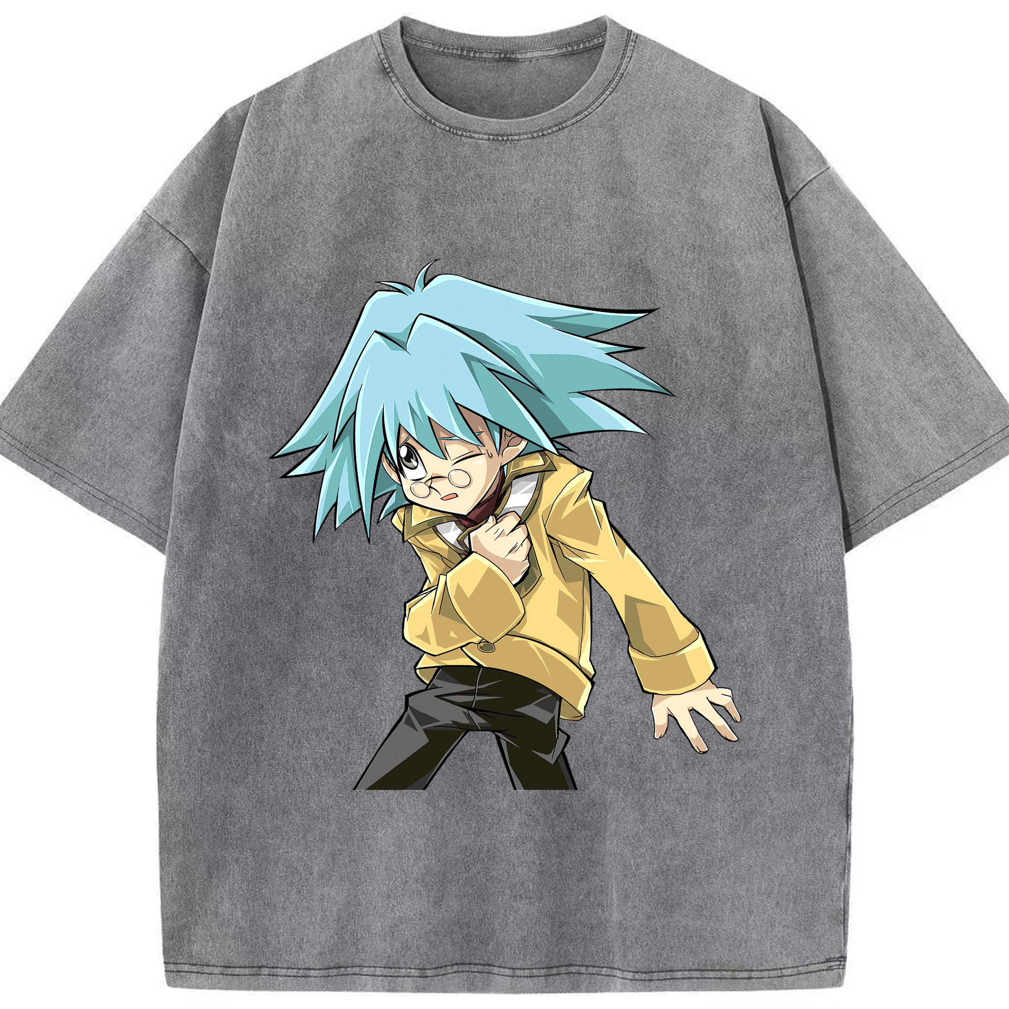 （画像用） 遊☆戯☆王 Yu-Gi-Oh! 綿100% ヴィンテージ風 半袖Tシャツ（フロントプリント）
