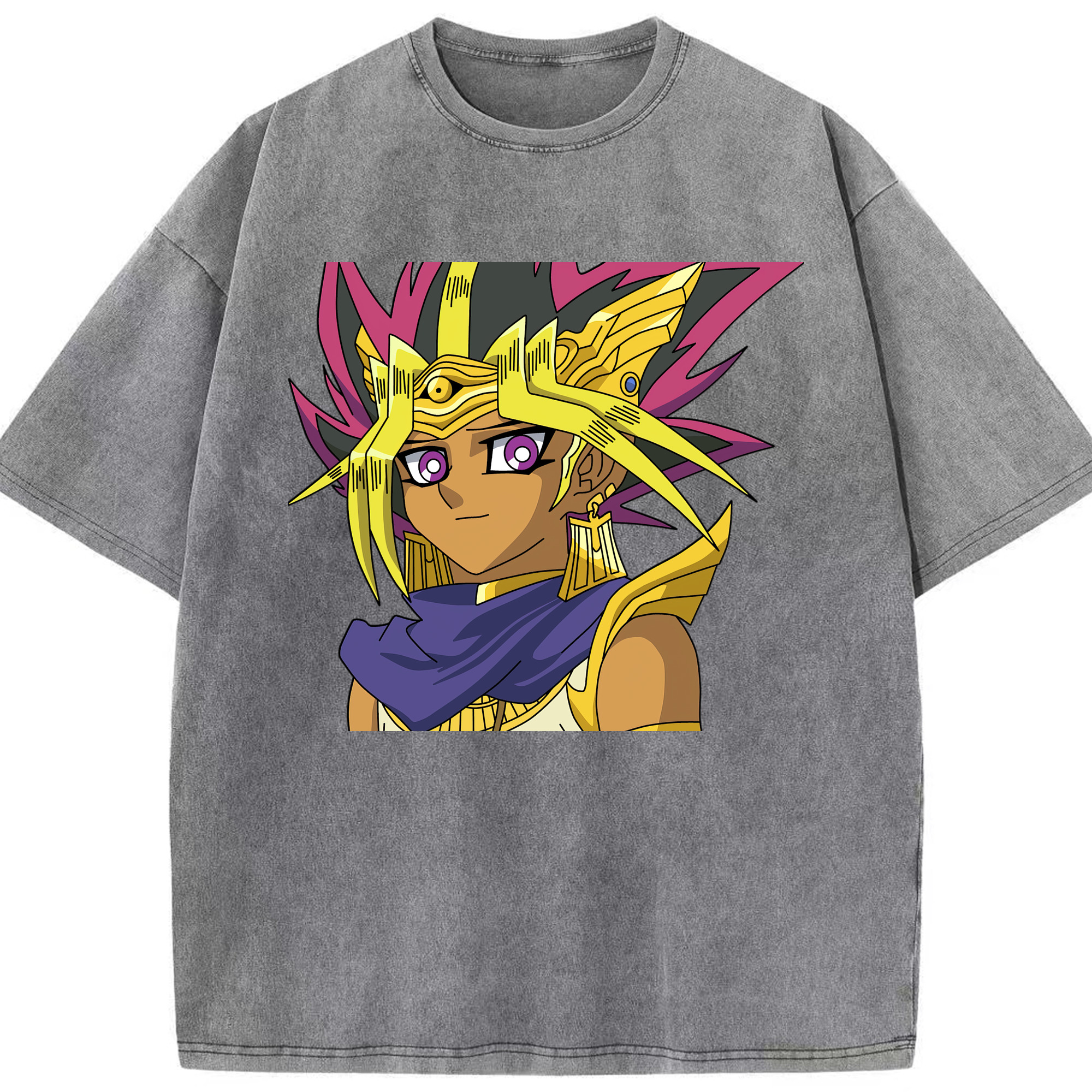 （画像用） 遊☆戯☆王 Yu-Gi-Oh! 綿100% ヴィンテージ風 半袖Tシャツ（フロントプリント）