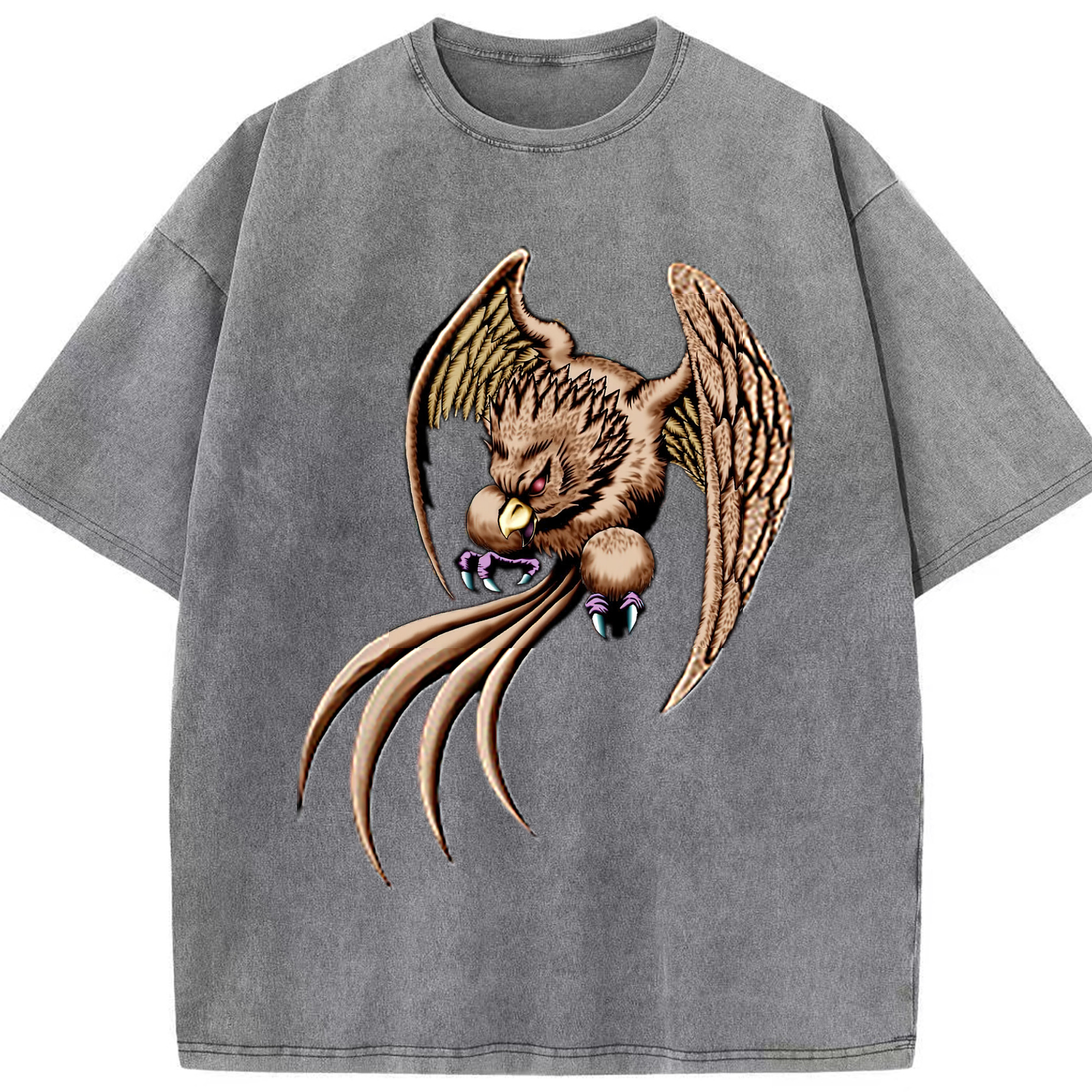 （画像用） 遊☆戯☆王 Yu-Gi-Oh! 綿100% ヴィンテージ風 半袖Tシャツ（フロントプリント）