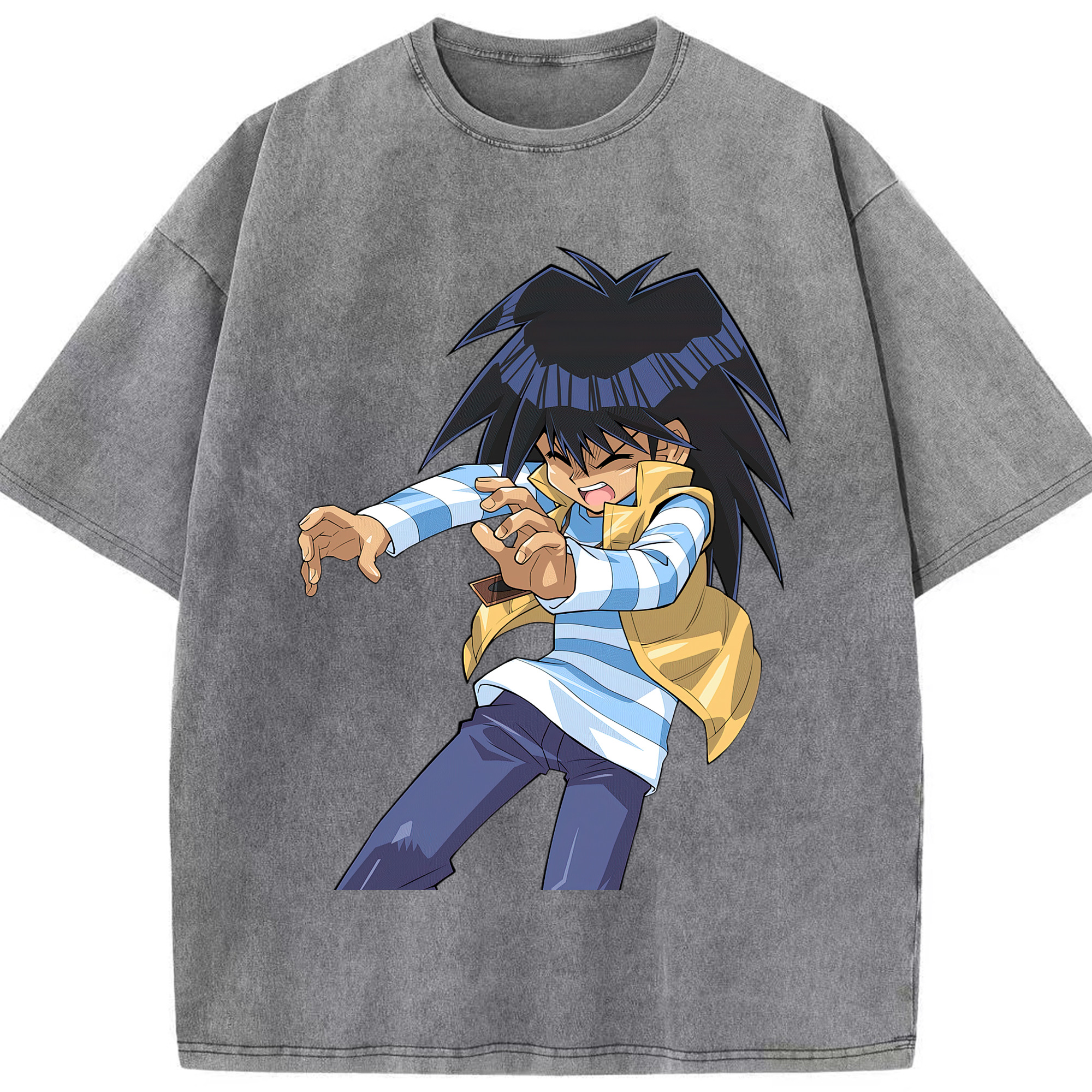 （画像用） 遊☆戯☆王 Yu-Gi-Oh! 綿100% ヴィンテージ風 半袖Tシャツ（フロントプリント）