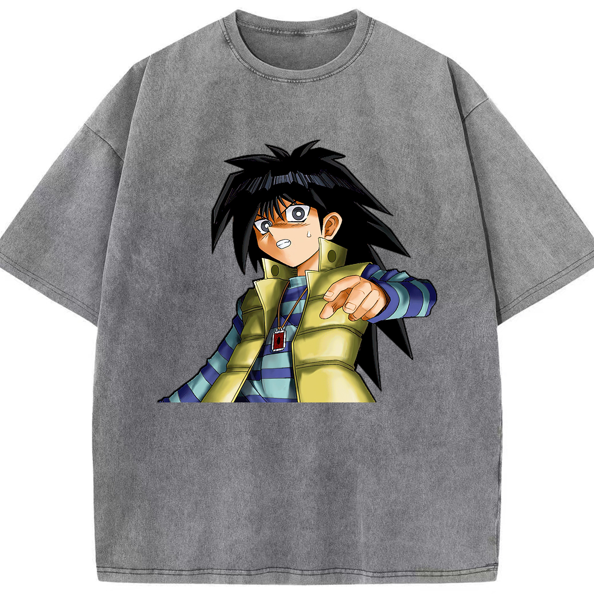 （画像用） 遊☆戯☆王 Yu-Gi-Oh! 綿100% ヴィンテージ風 半袖Tシャツ（フロントプリント）