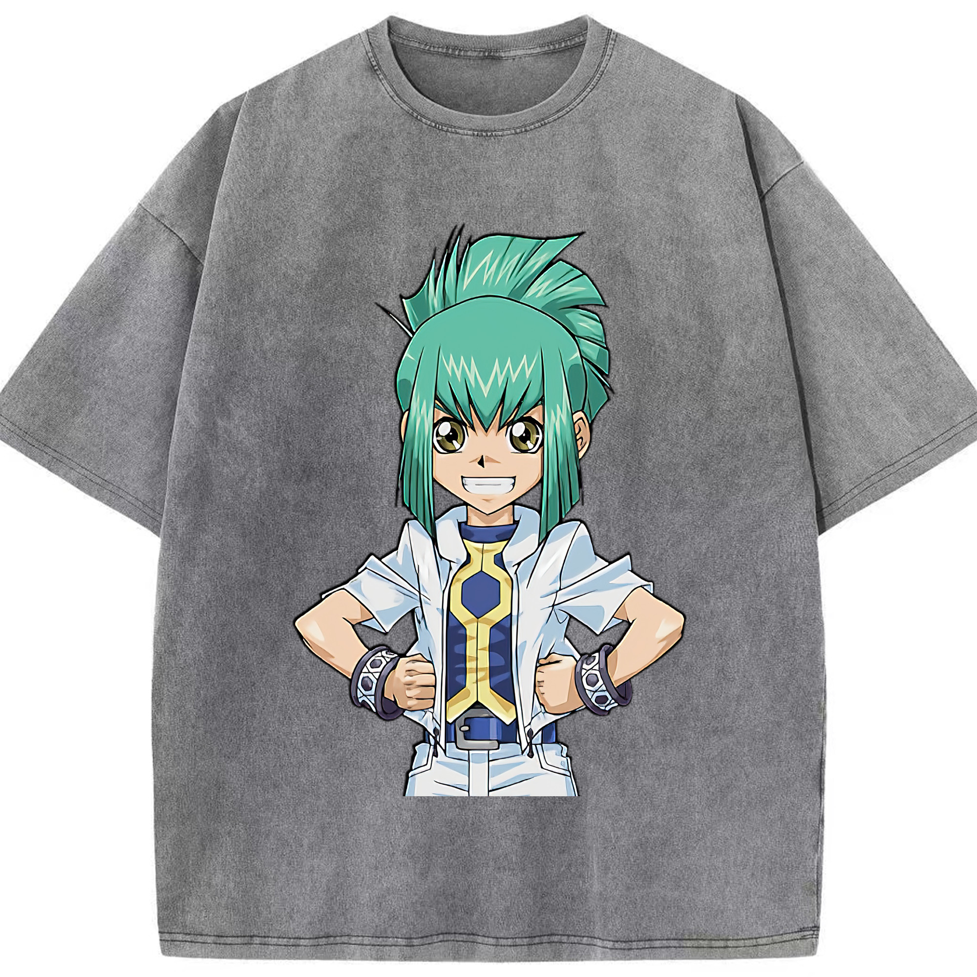 （画像用） 遊☆戯☆王 Yu-Gi-Oh! 綿100% ヴィンテージ風 半袖Tシャツ（フロントプリント）