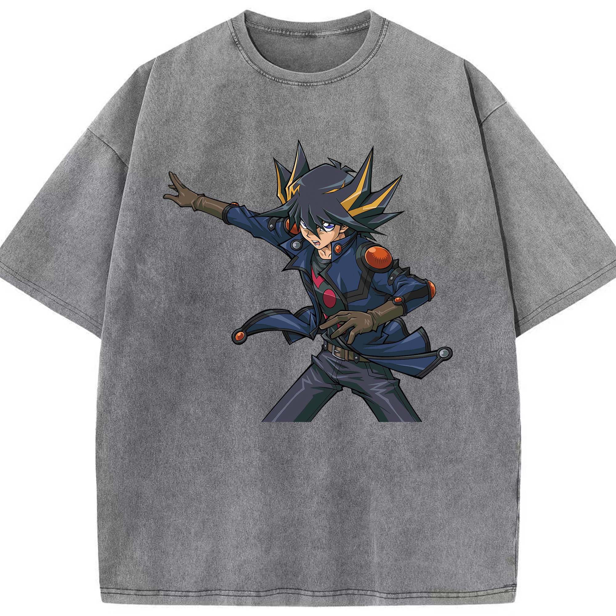 （画像用） 遊☆戯☆王 Yu-Gi-Oh! 綿100% ヴィンテージ風 半袖Tシャツ（フロントプリント）