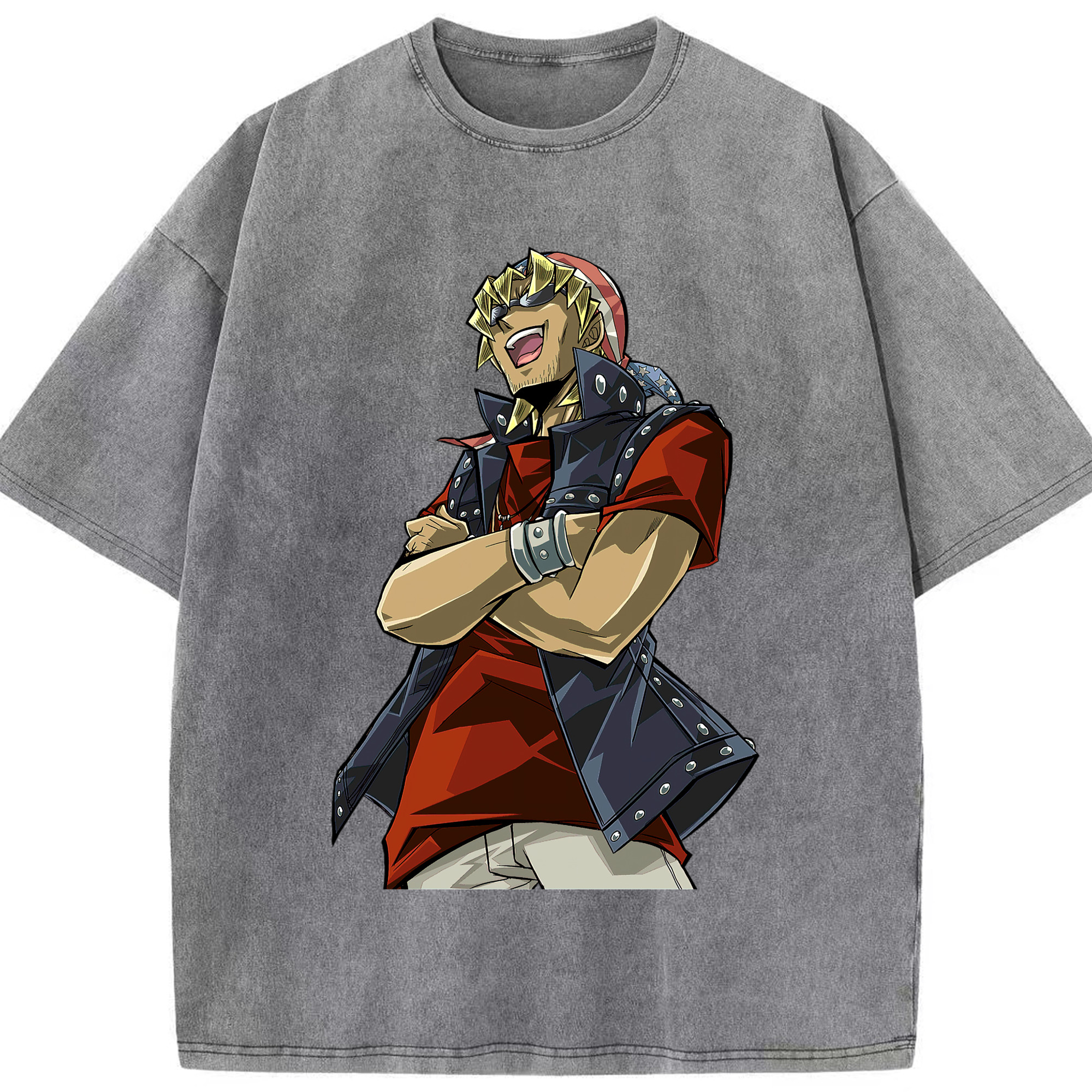 （画像用） 遊☆戯☆王 Yu-Gi-Oh! 綿100% ヴィンテージ風 半袖Tシャツ（フロントプリント）