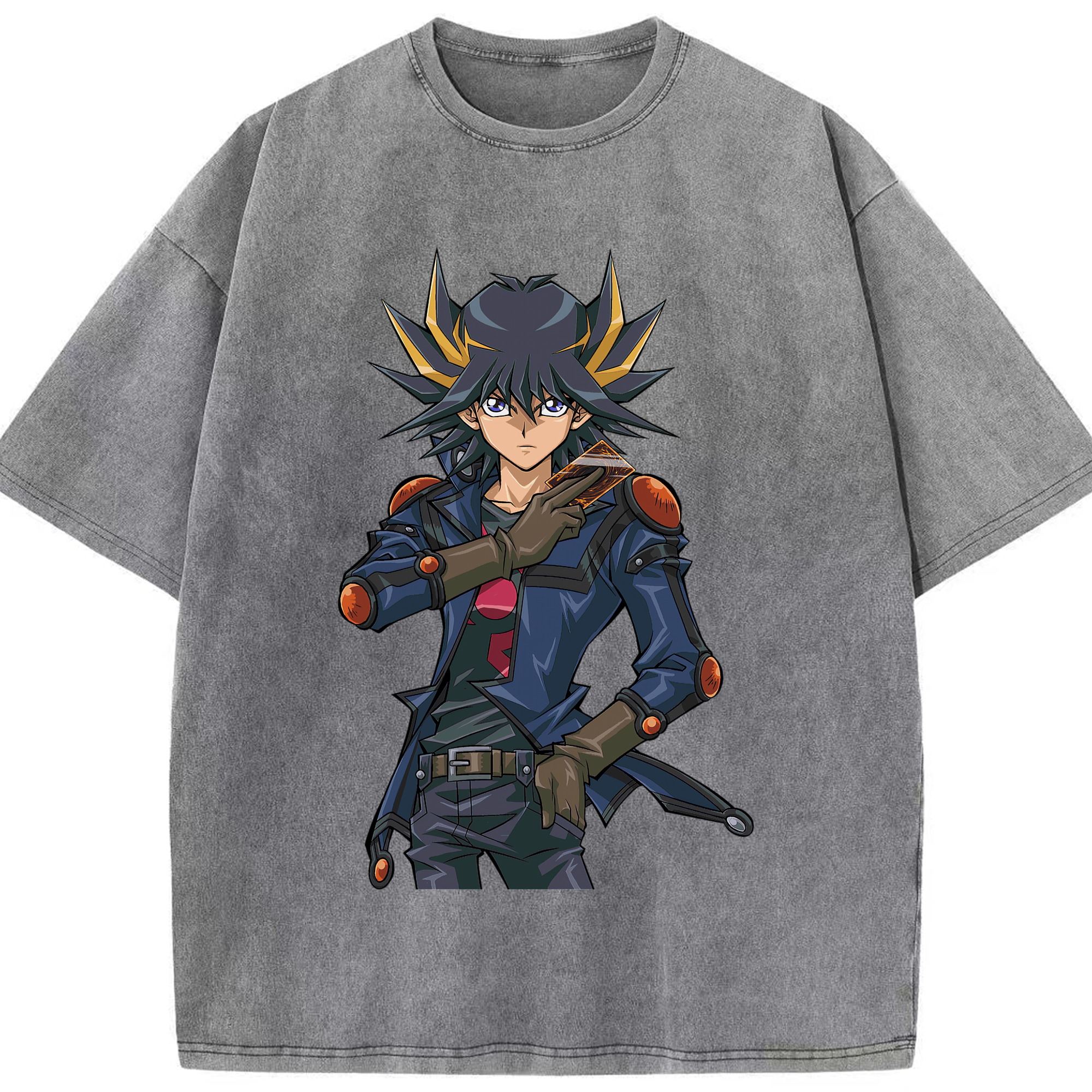 （画像用） 遊☆戯☆王 Yu-Gi-Oh! 綿100% ヴィンテージ風 半袖Tシャツ（フロントプリント）
