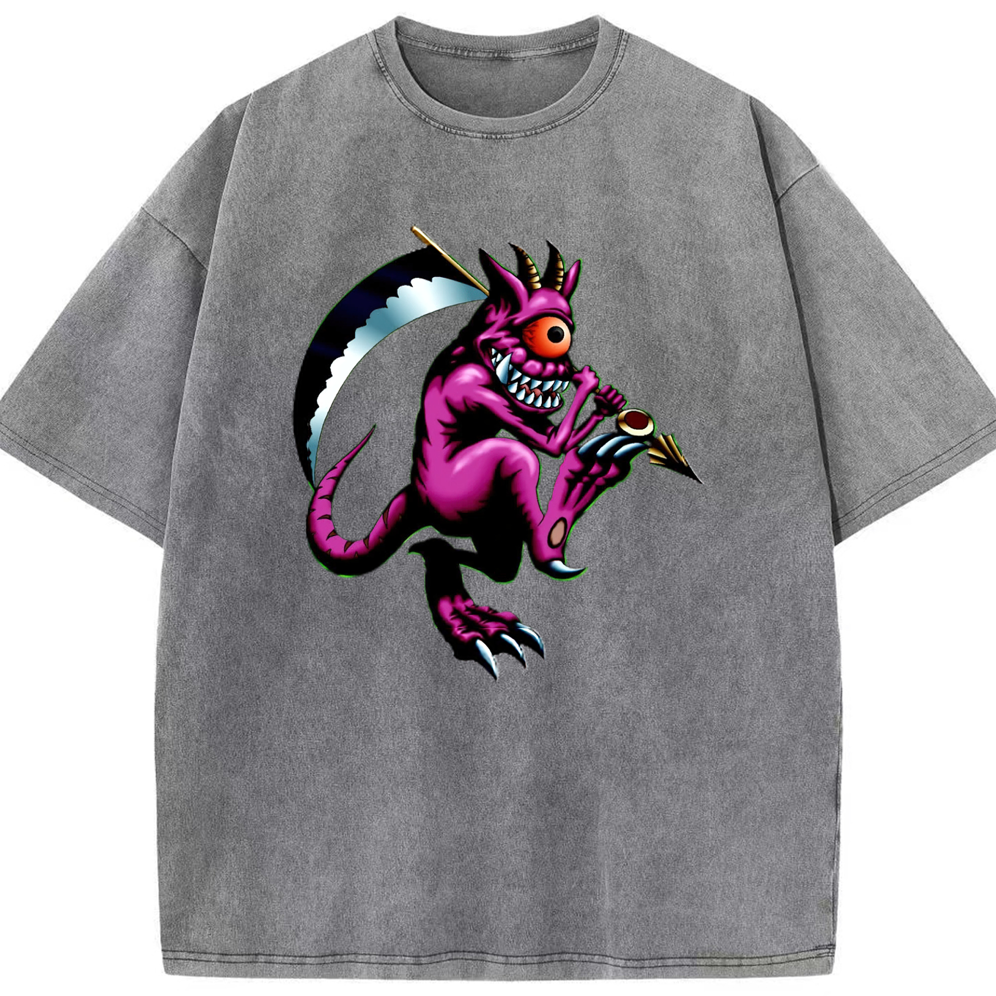 （画像用） 遊☆戯☆王 Yu-Gi-Oh! 綿100% ヴィンテージ風 半袖Tシャツ（フロントプリント）