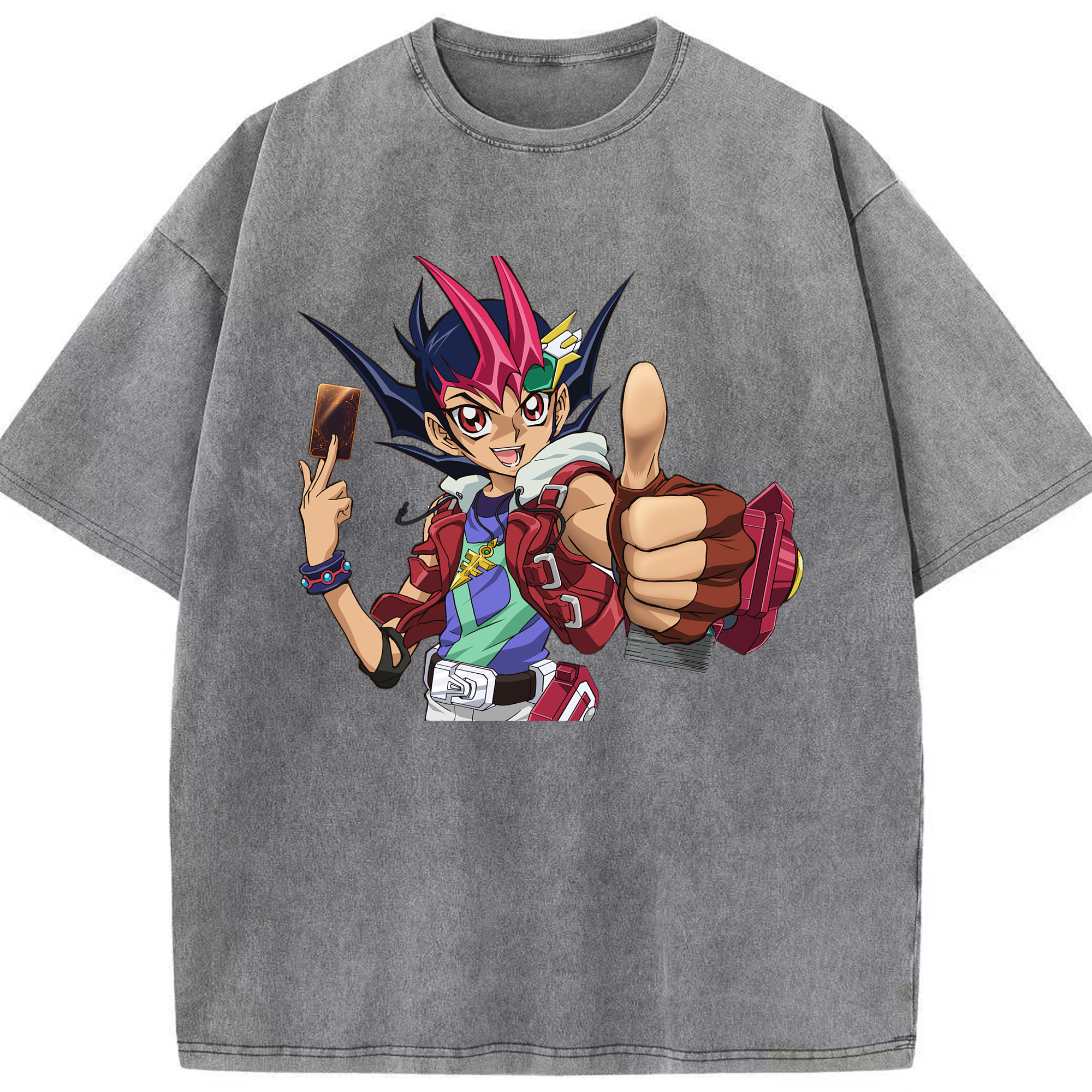（画像用） 遊☆戯☆王 Yu-Gi-Oh! 綿100% ヴィンテージ風 半袖Tシャツ（フロントプリント）